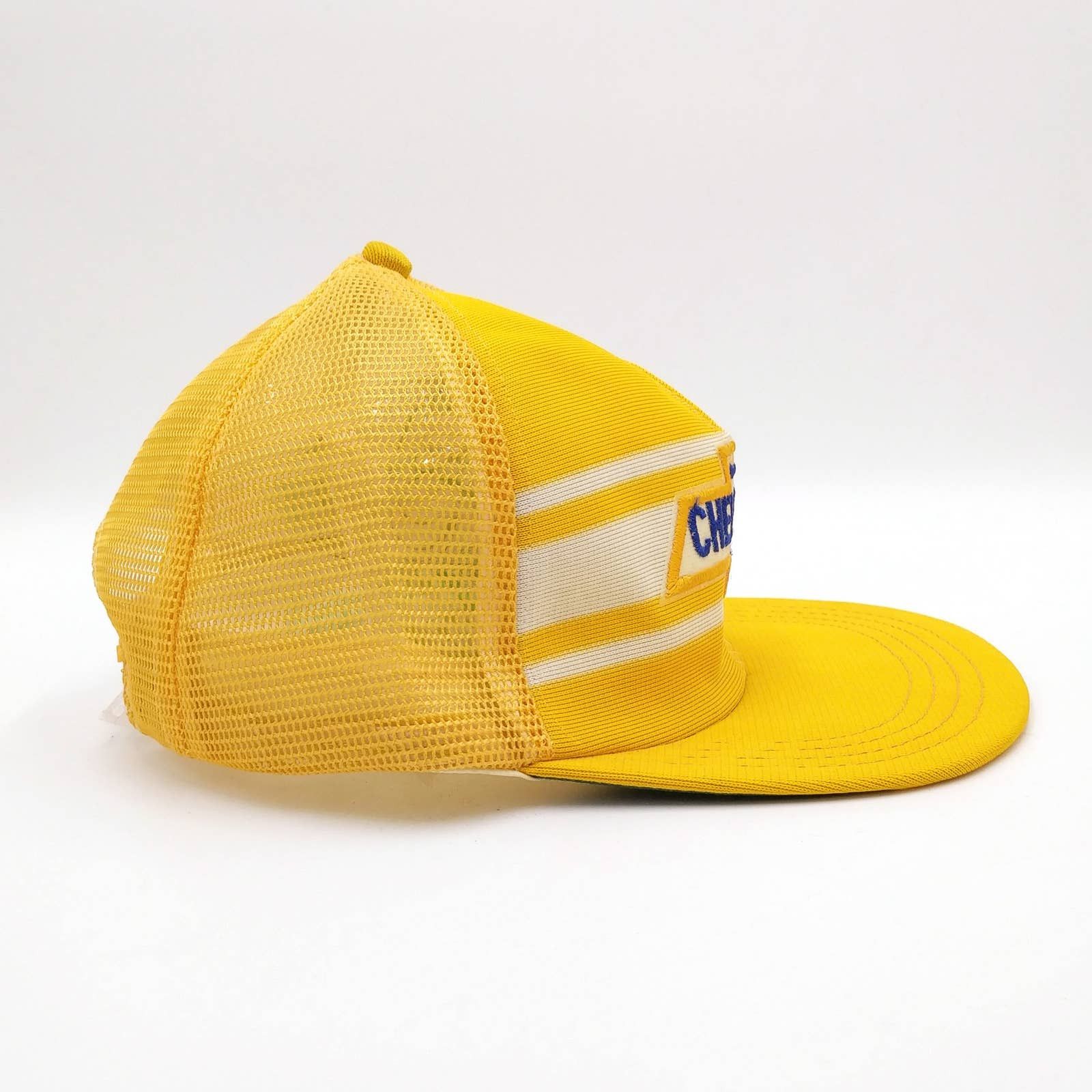 Vintage Vintage Chevy Chevrolet Patch 3-Stripe Trucker Mesh Hat USA Size ONE SIZE - 6 Thumbnail