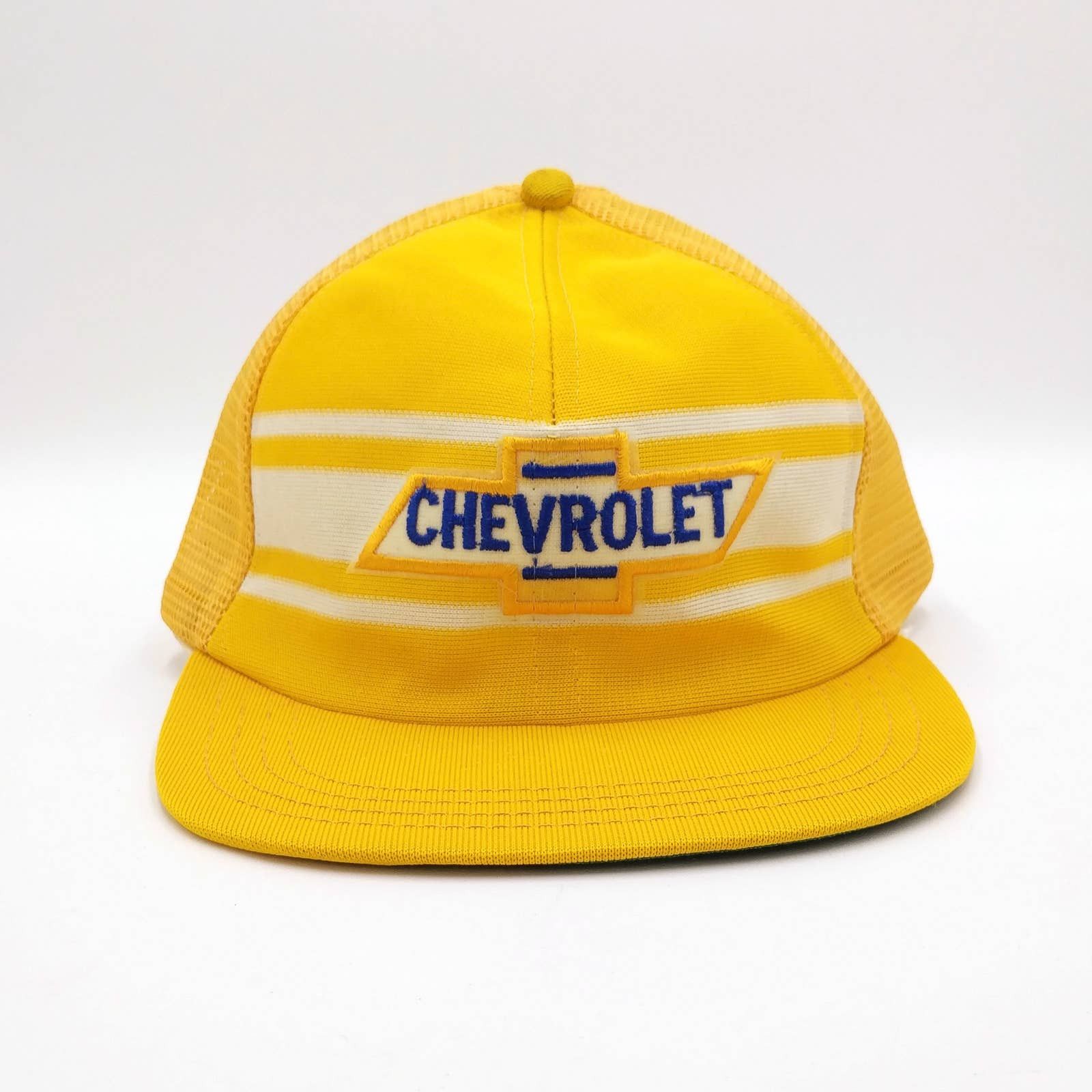 Vintage Vintage Chevy Chevrolet Patch 3-Stripe Trucker Mesh Hat USA Size ONE SIZE - 2 Thumbnail