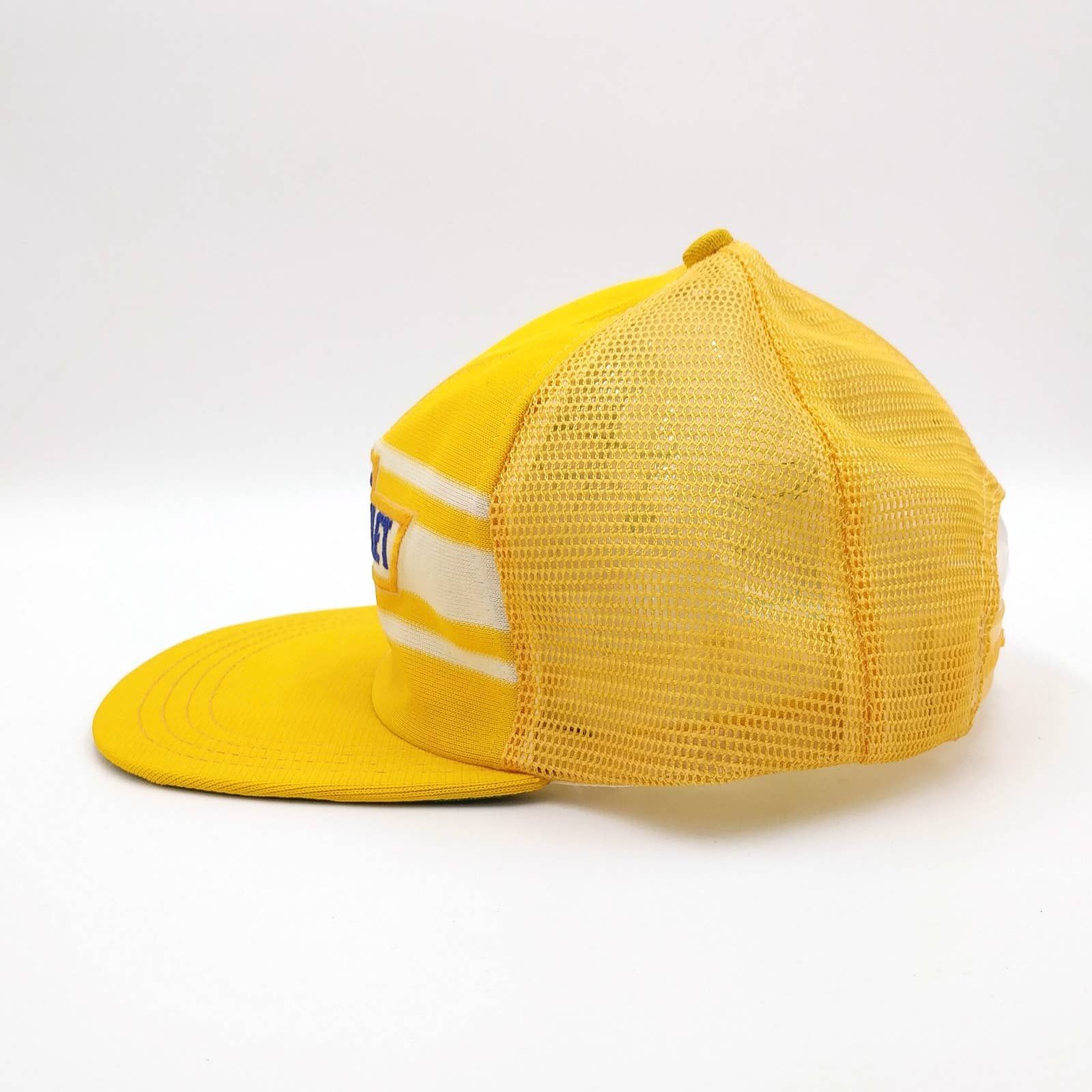 Vintage Vintage Chevy Chevrolet Patch 3-Stripe Trucker Mesh Hat USA Size ONE SIZE - 5 Thumbnail