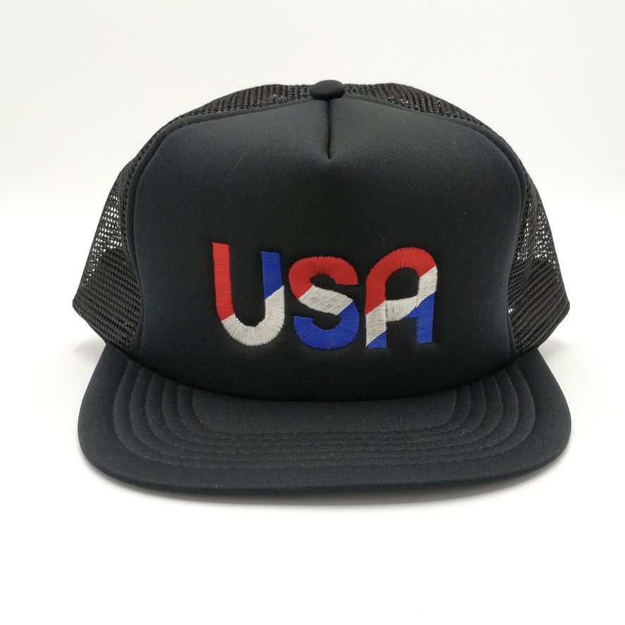 Vintage Vintage USA Snapback Trucker Mesh Hat Cap Size ONE SIZE - 1 Thumbnail