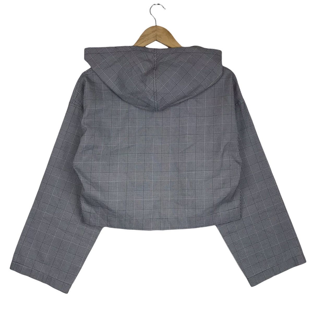 Comme des Garcons × Rei Kawakubo Vintage Comme des Garçons Checked Crop Top Hoodie Pullover Size US M / EU 48-50 / 2 - 5 Thumbnail