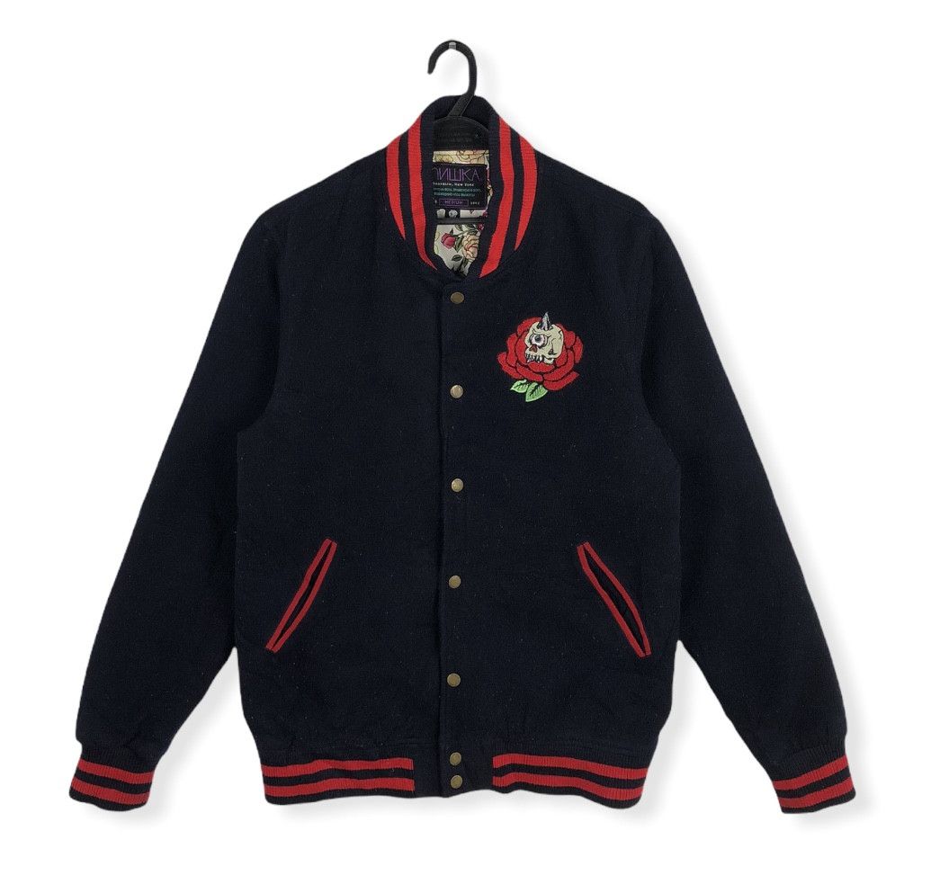 Mishka RARE DESIGN🔥MISHKA POLYESTER WOOL VARSITY JACKET Size US M / EU 48-50 / 2 - 2 Thumbnail