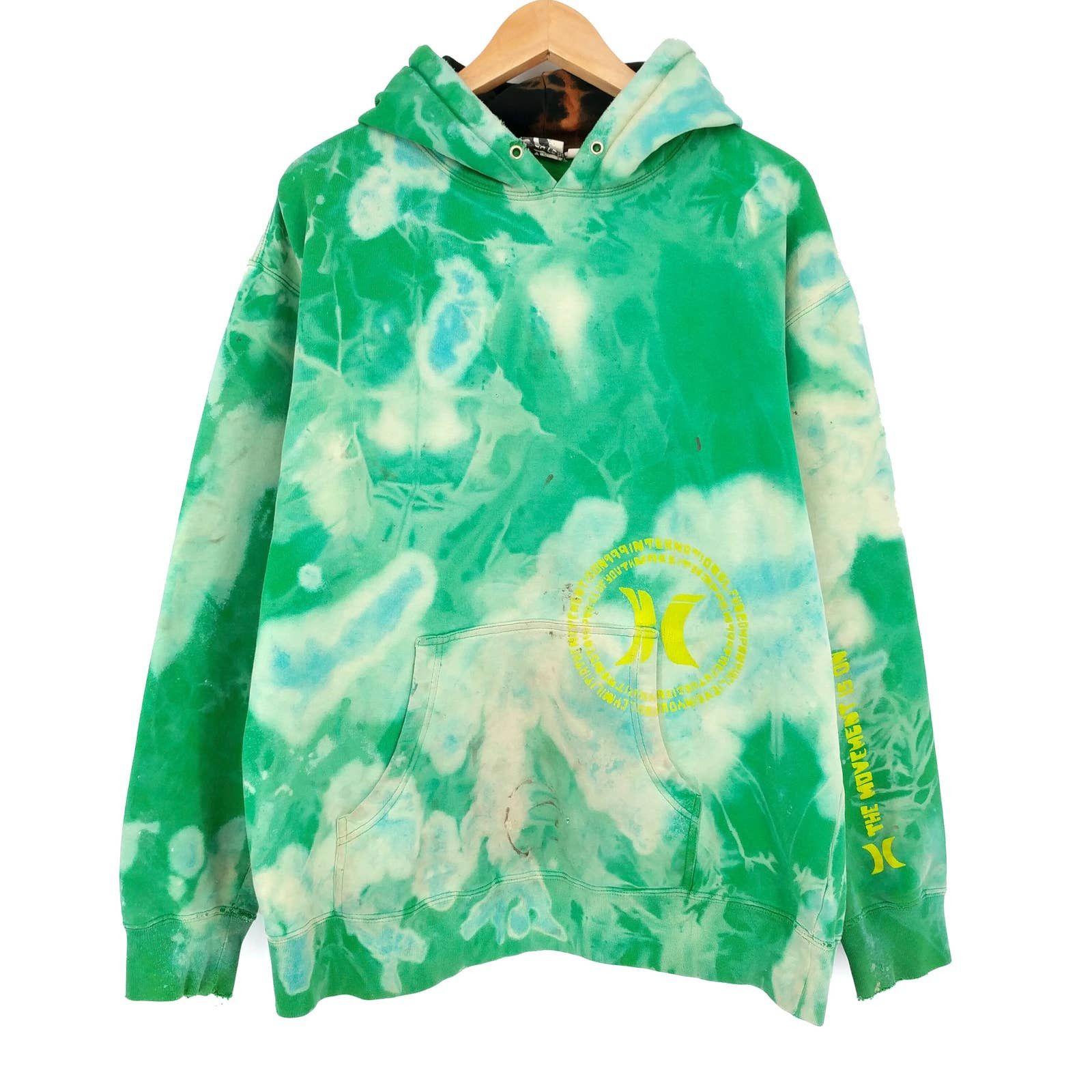 Hurley Hurley Custom Hand Bleached Distressed Hoodie Sweatshirt Size US XL / EU 56 / 4 - 1 Thumbnail