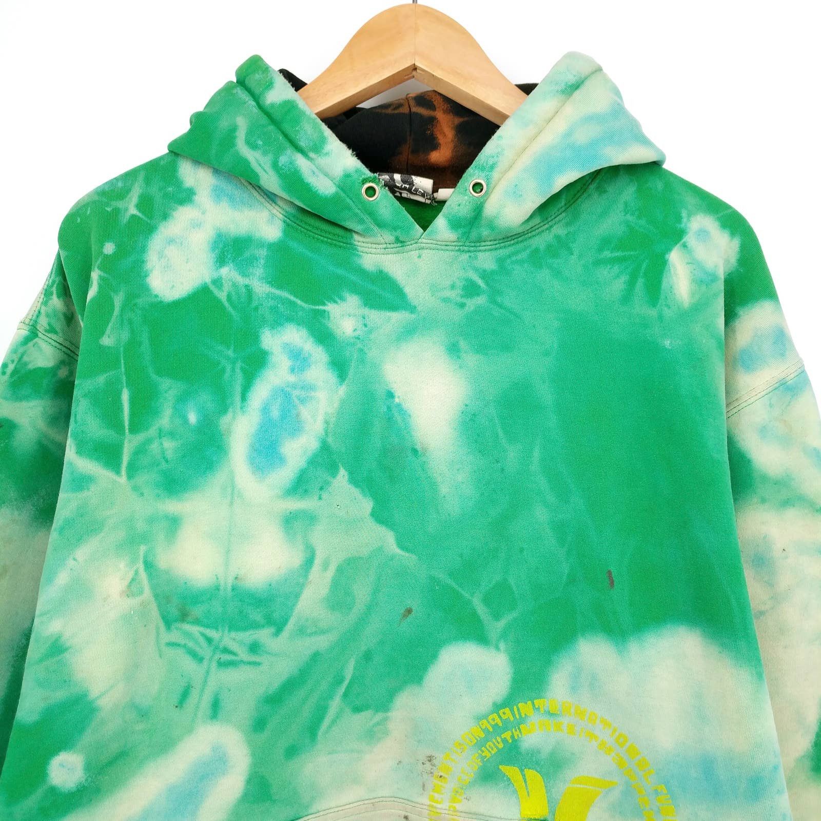 Hurley Hurley Custom Hand Bleached Distressed Hoodie Sweatshirt Size US XL / EU 56 / 4 - 2 Thumbnail