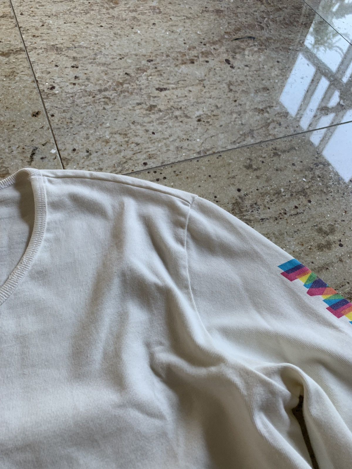 Maison Margiela o1rshd “You Are Not Powerless” Tee LS in White Rainbow Logo Size US S / EU 44-46 / 1 - 6 Thumbnail