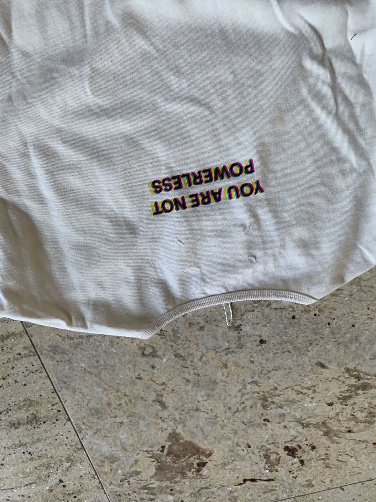 Maison Margiela o1rshd “You Are Not Powerless” Tee LS in White Rainbow Logo Size US S / EU 44-46 / 1 - 12 Thumbnail