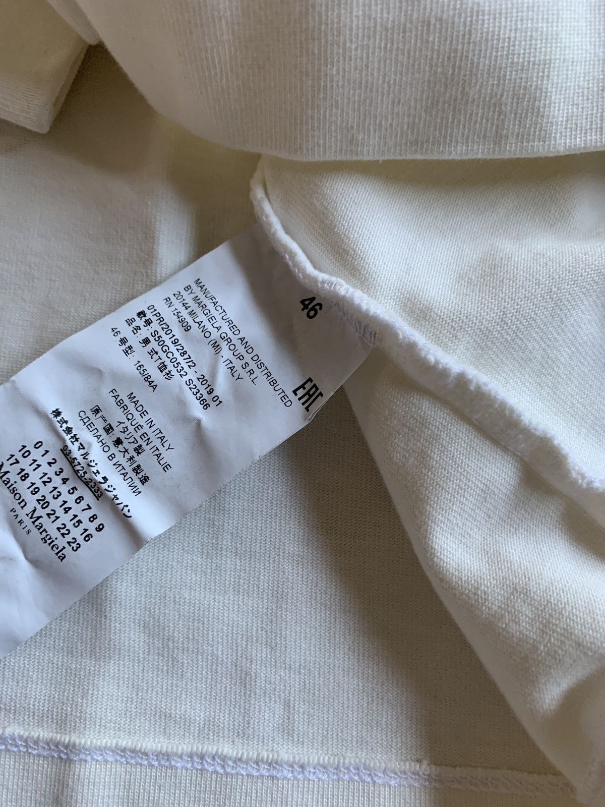 Maison Margiela o1rshd “You Are Not Powerless” Tee LS in White Rainbow Logo Size US S / EU 44-46 / 1 - 9 Thumbnail