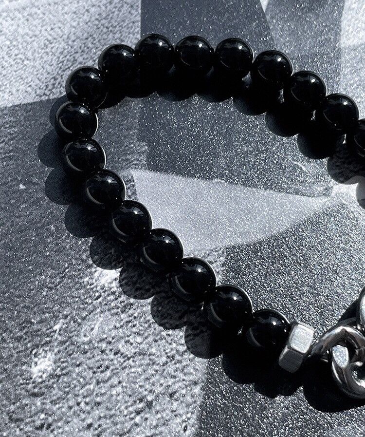 Japanese Brand × Jewelry Black chunky grunge silver bracelet Size ONE SIZE - 2 Thumbnail