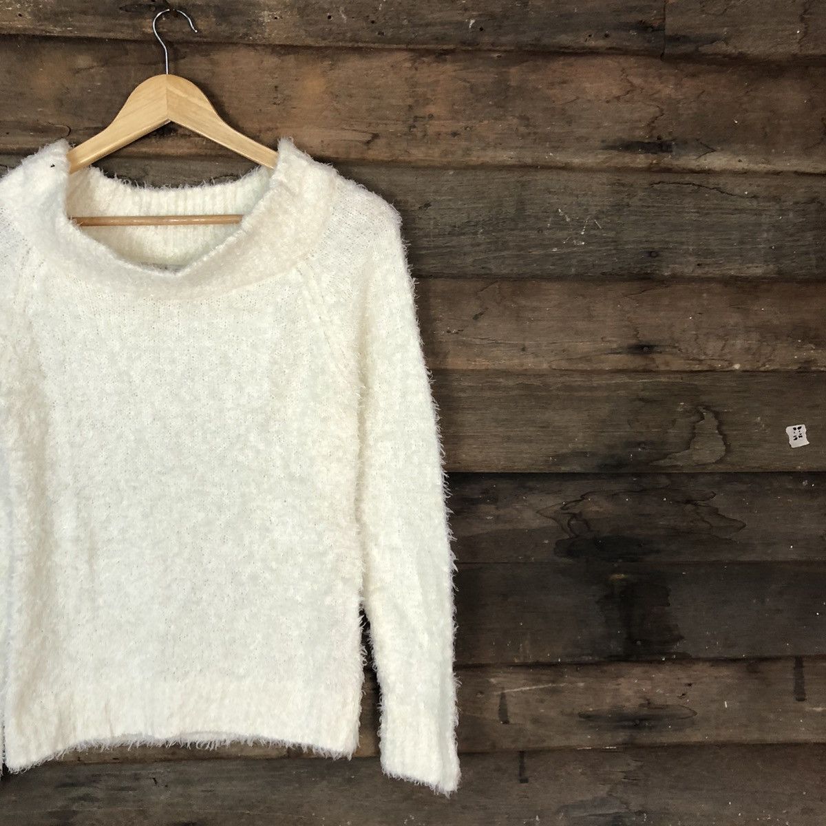 Homespun Knitwear × Japanese Brand Hypen World Gallery White shaggy fur Mohair Knitwear #c1085 Size M / US 6-8 / IT 42-44 - 5 Thumbnail