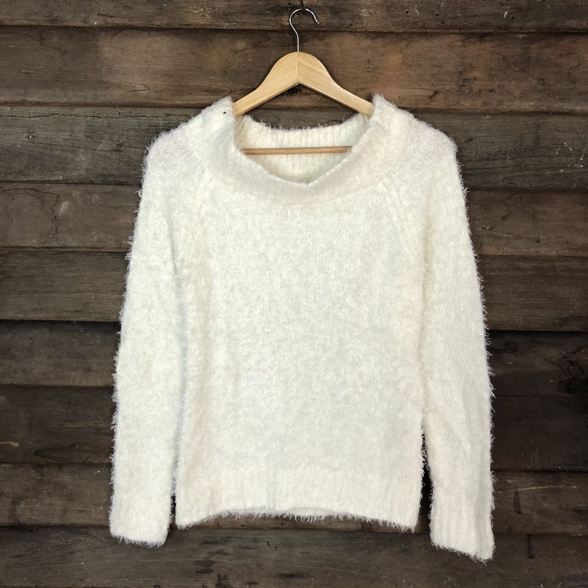 Homespun Knitwear × Japanese Brand Hypen World Gallery White shaggy fur Mohair Knitwear #c1085 Size M / US 6-8 / IT 42-44 - 8 Thumbnail