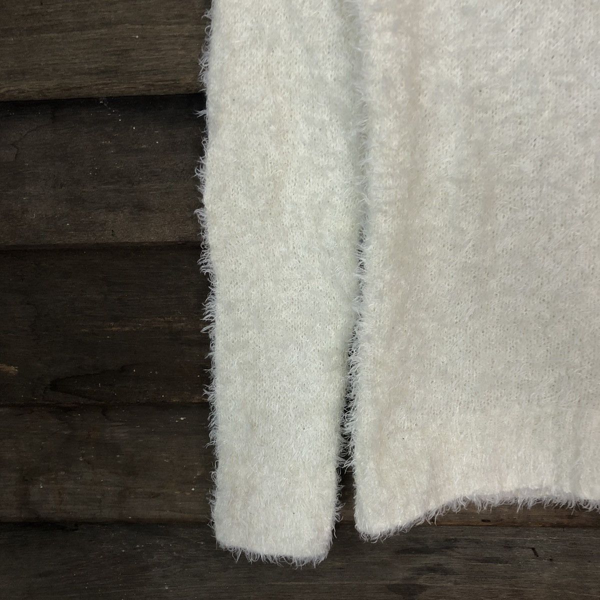 Homespun Knitwear × Japanese Brand Hypen World Gallery White shaggy fur Mohair Knitwear #c1085 Size M / US 6-8 / IT 42-44 - 6 Thumbnail