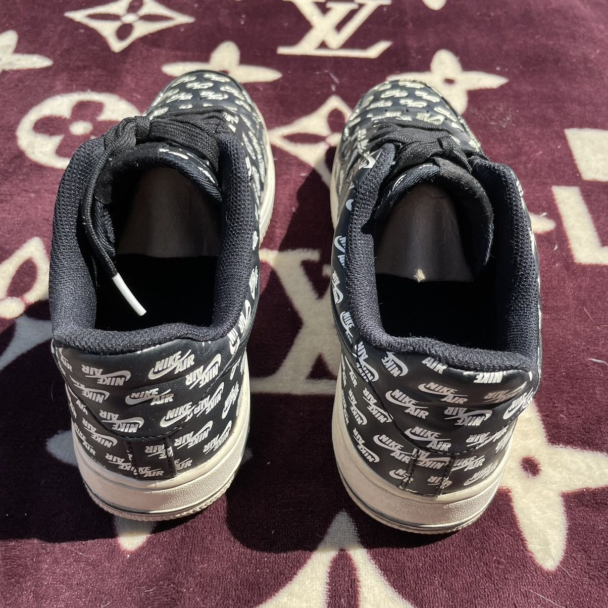 Nike Air Force 1 Low 07 QS All Over Logo Black 2017 Size US 10 / EU 43 - 5 Thumbnail