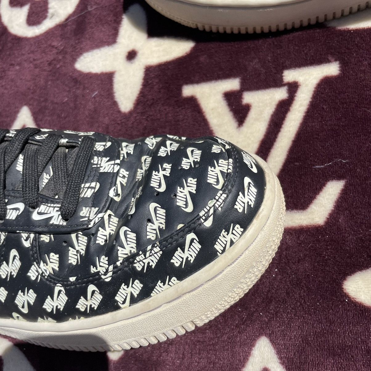 Nike Air Force 1 Low 07 QS All Over Logo Black 2017 Size US 10 / EU 43 - 6 Thumbnail