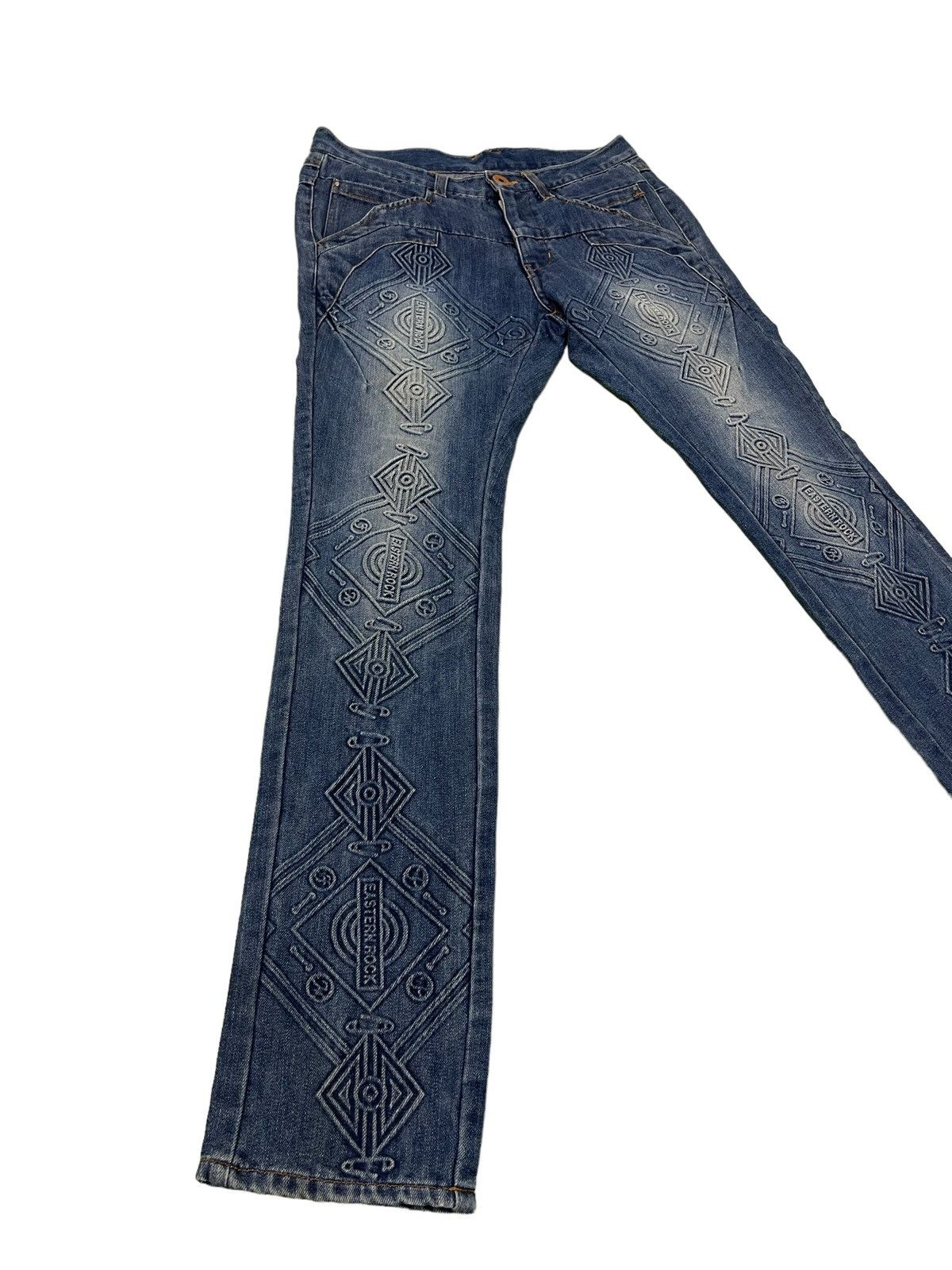 Japanese Brand Slim Jeans PPFM Native Patterns 2🟦6 Size US 31 - 1 Thumbnail
