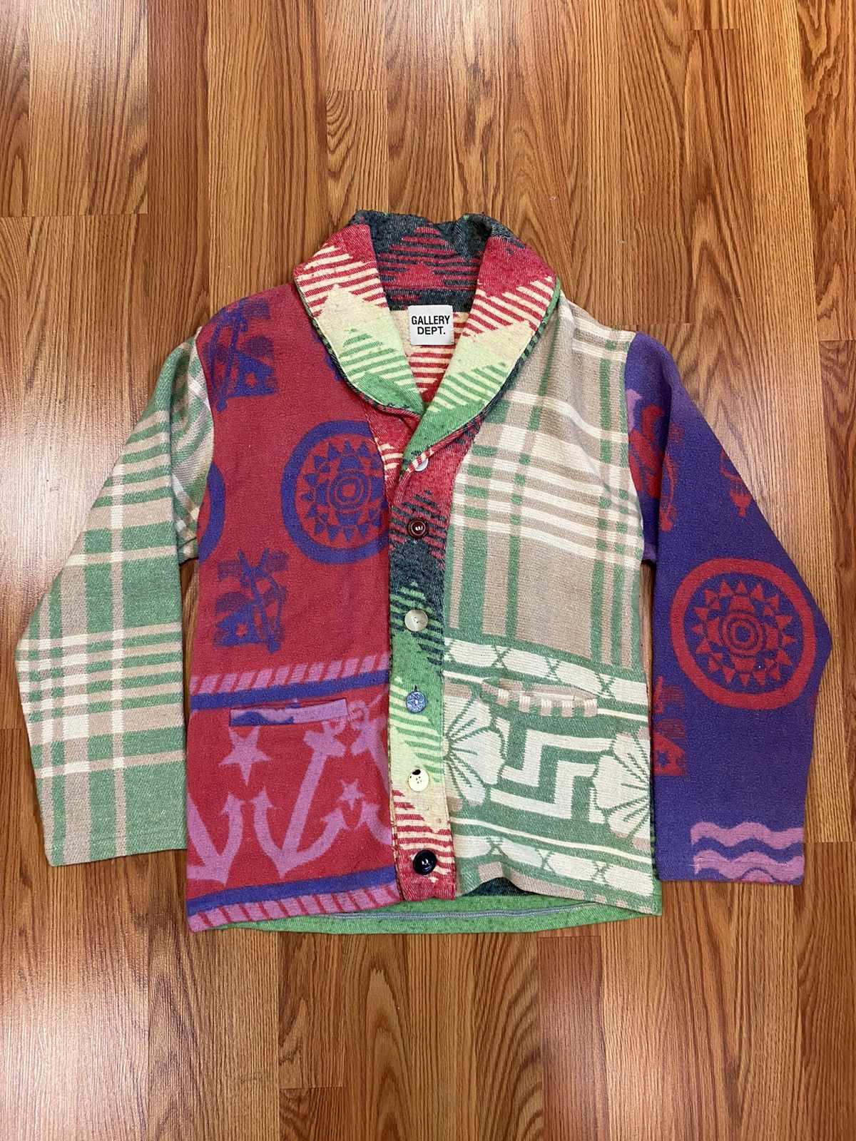 image of Gallery Dept Cardigan Sweater Mutli Color, Men's (Size Small)