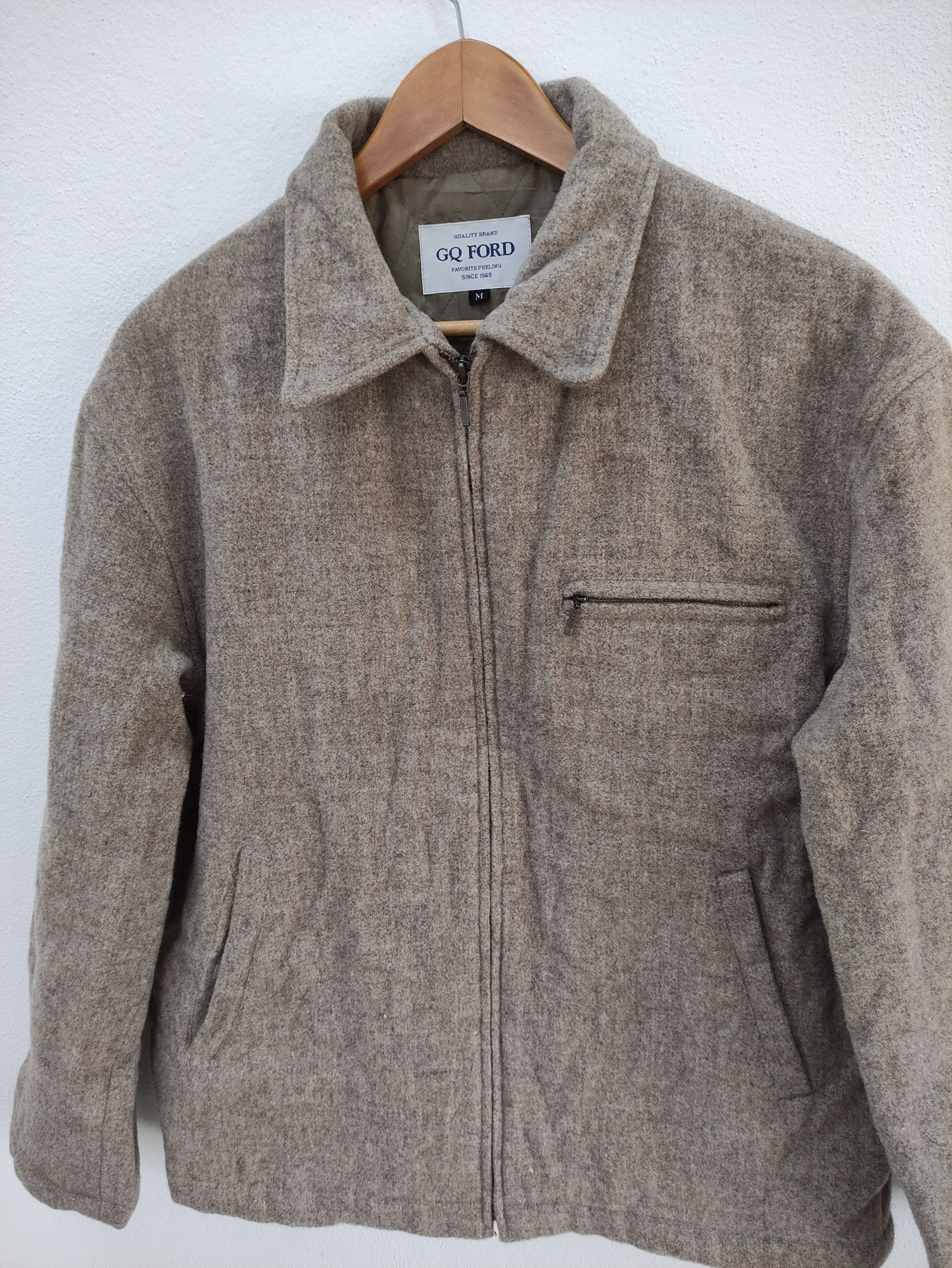 GQ Vintage GQ Ford Zip Up Wool Jacket Size US M / EU 48-50 / 2 - 5 Thumbnail