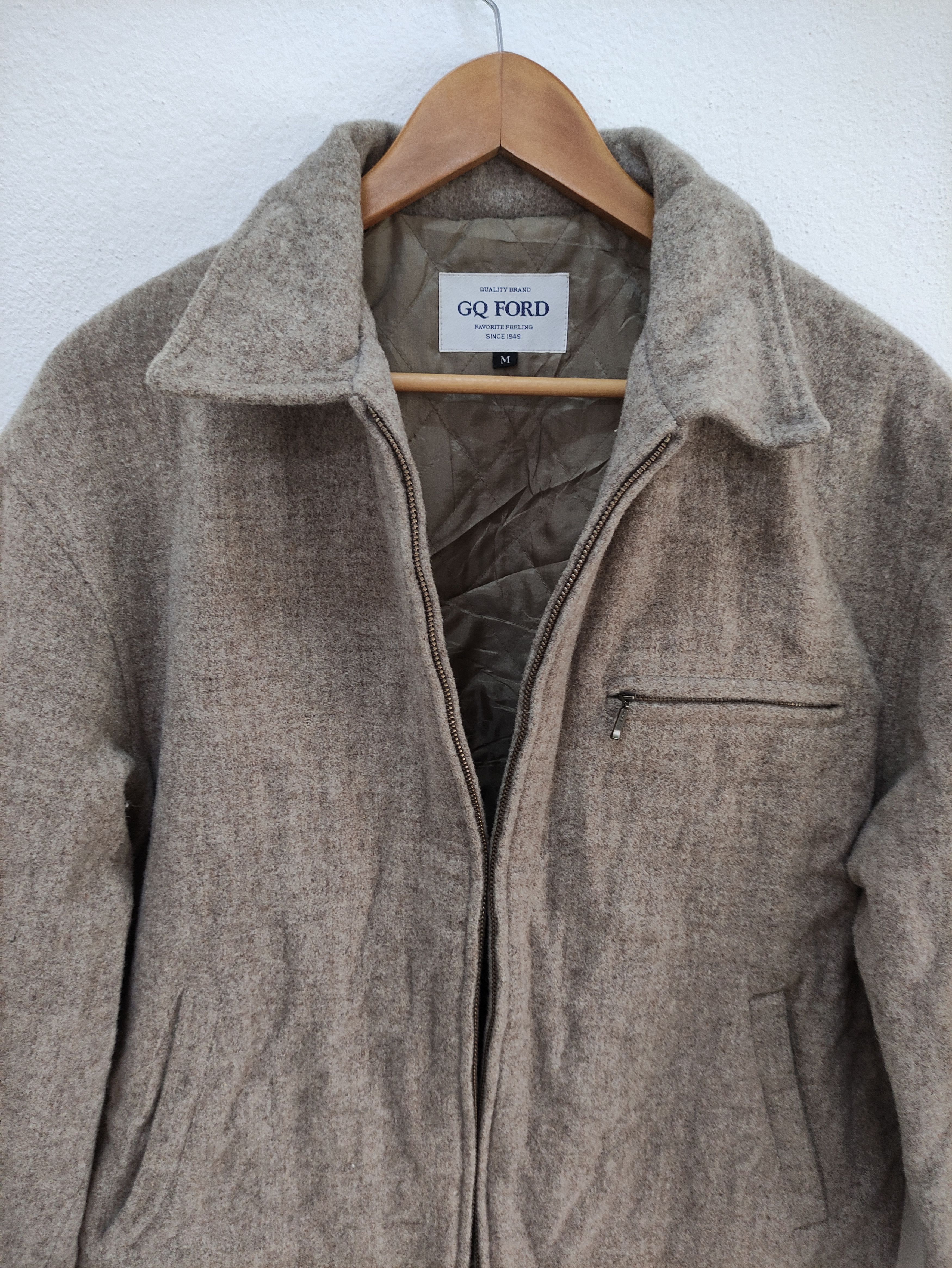 GQ Vintage GQ Ford Zip Up Wool Jacket Size US M / EU 48-50 / 2 - 3 Thumbnail