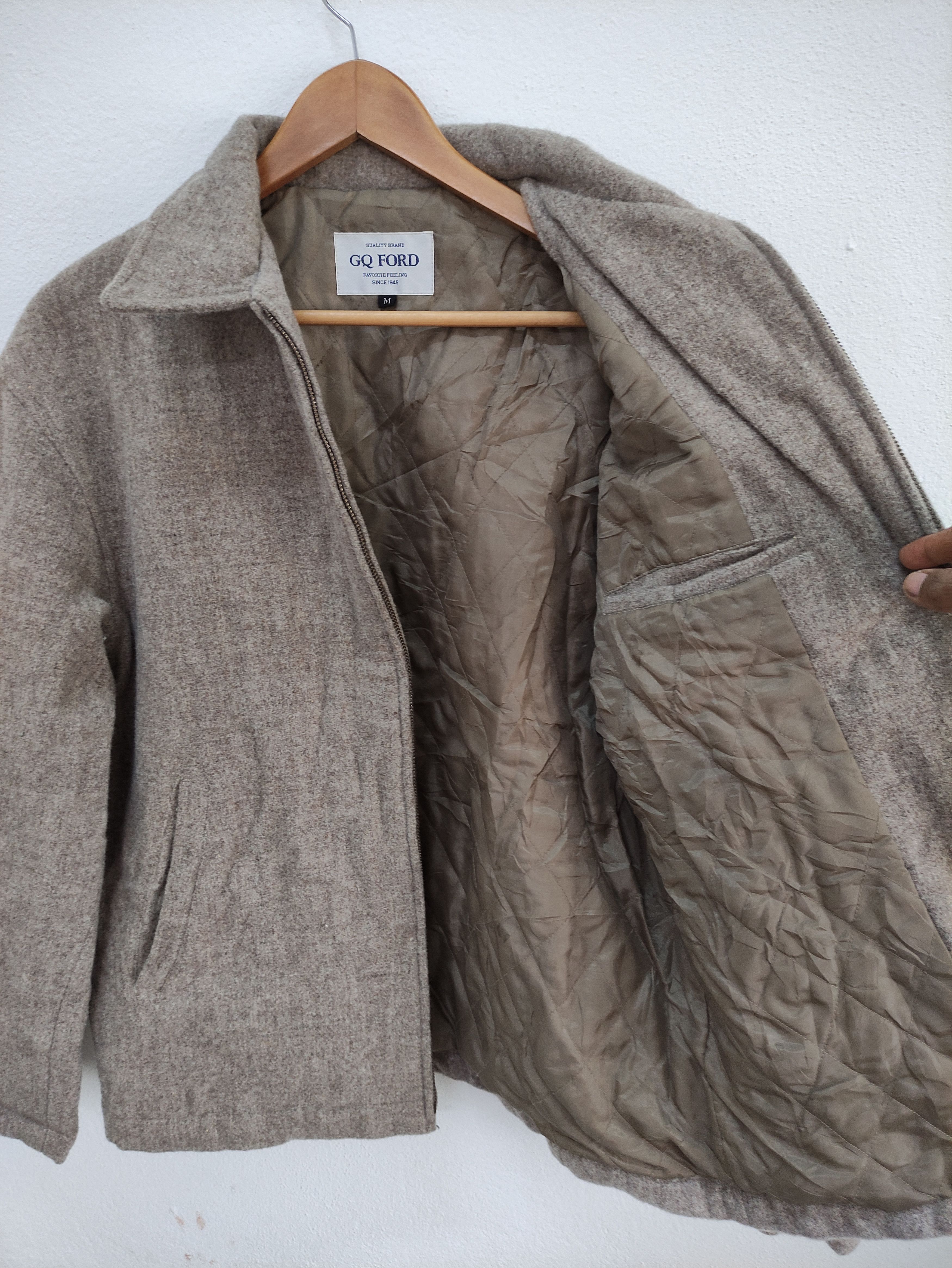 GQ Vintage GQ Ford Zip Up Wool Jacket Size US M / EU 48-50 / 2 - 4 Thumbnail