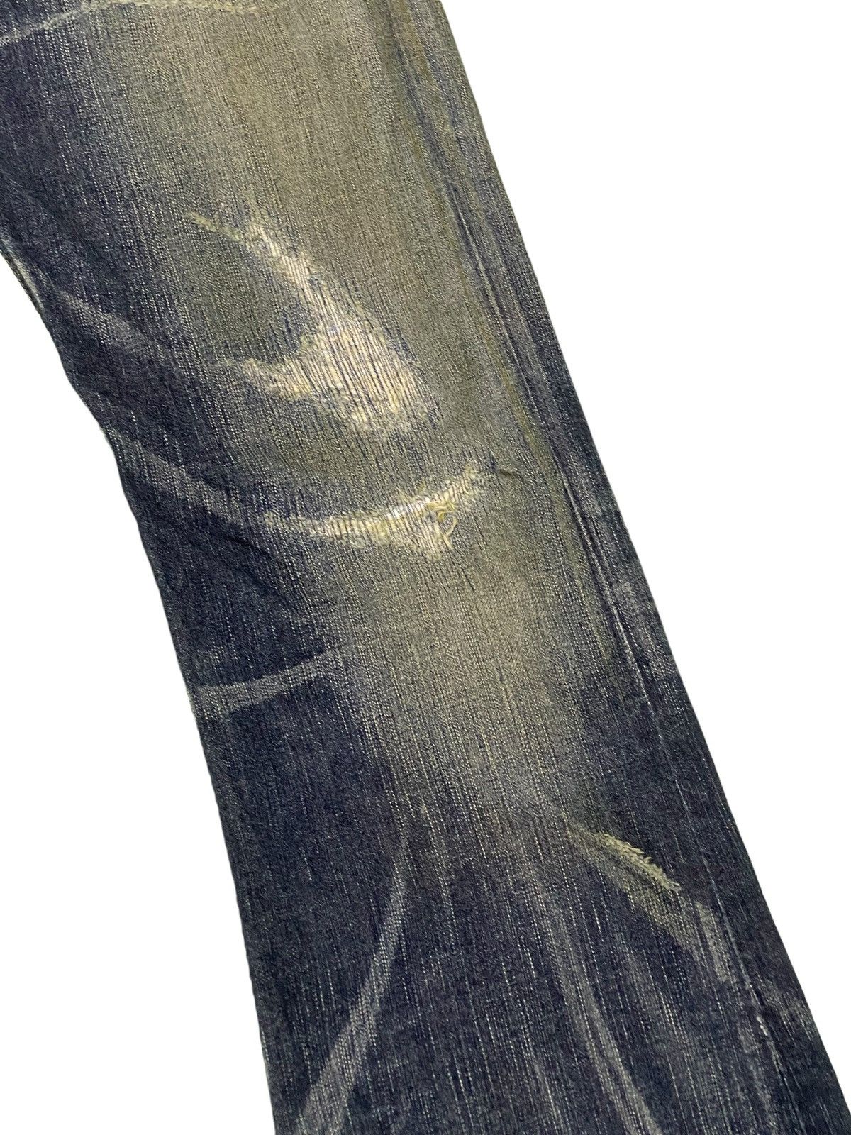 Edwin Flare Jeans Edwin Acid Wash Clawmark Denim Boot Cut 2🟦6 Size US 33 - 7 Thumbnail