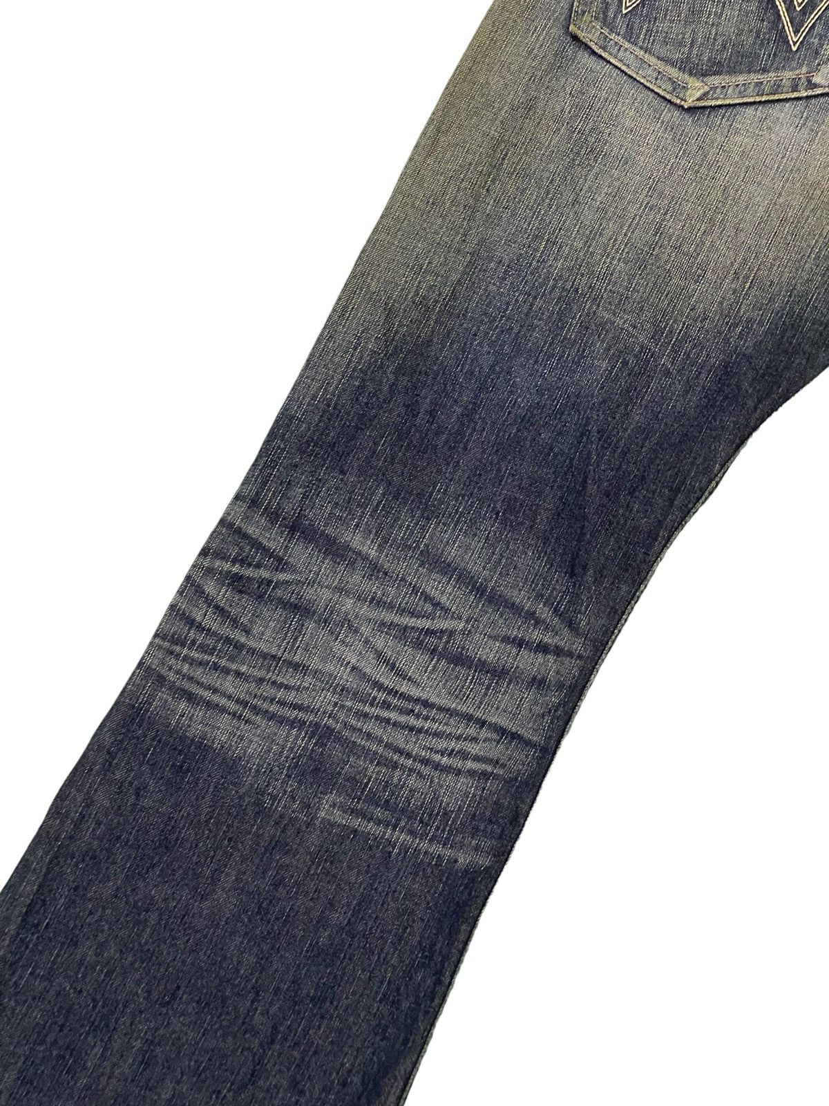 Edwin Flare Jeans Edwin Acid Wash Clawmark Denim Boot Cut 2🟦6 Size US 33 - 17 Thumbnail