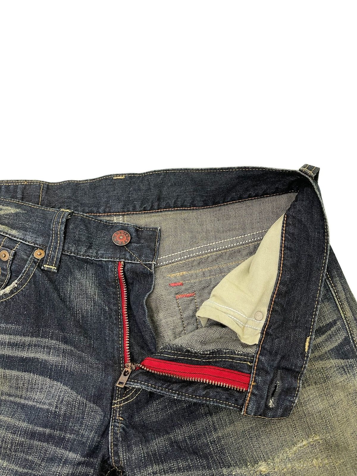 Edwin Flare Jeans Edwin Acid Wash Clawmark Denim Boot Cut 2🟦6 Size US 33 - 10 Thumbnail