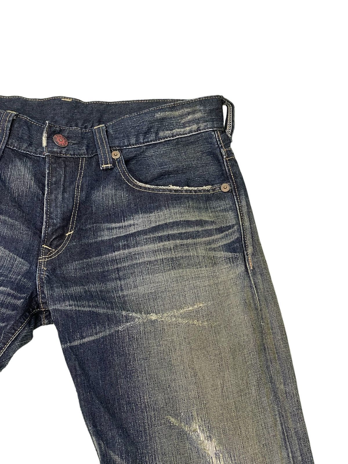Edwin Flare Jeans Edwin Acid Wash Clawmark Denim Boot Cut 2🟦6 Size US 33 - 8 Thumbnail