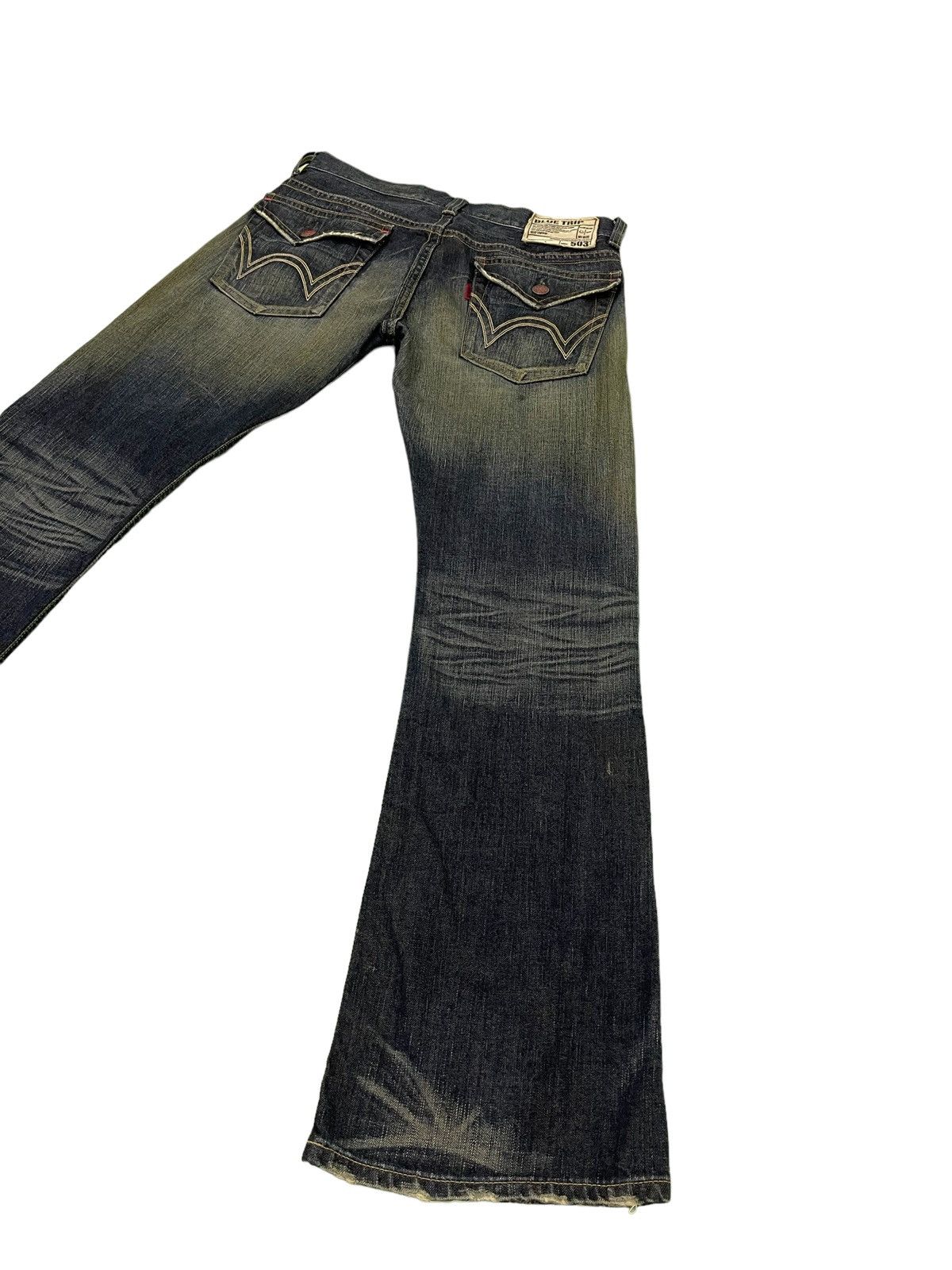 Edwin Flare Jeans Edwin Acid Wash Clawmark Denim Boot Cut 2🟦6 Size US 33 - 13 Thumbnail