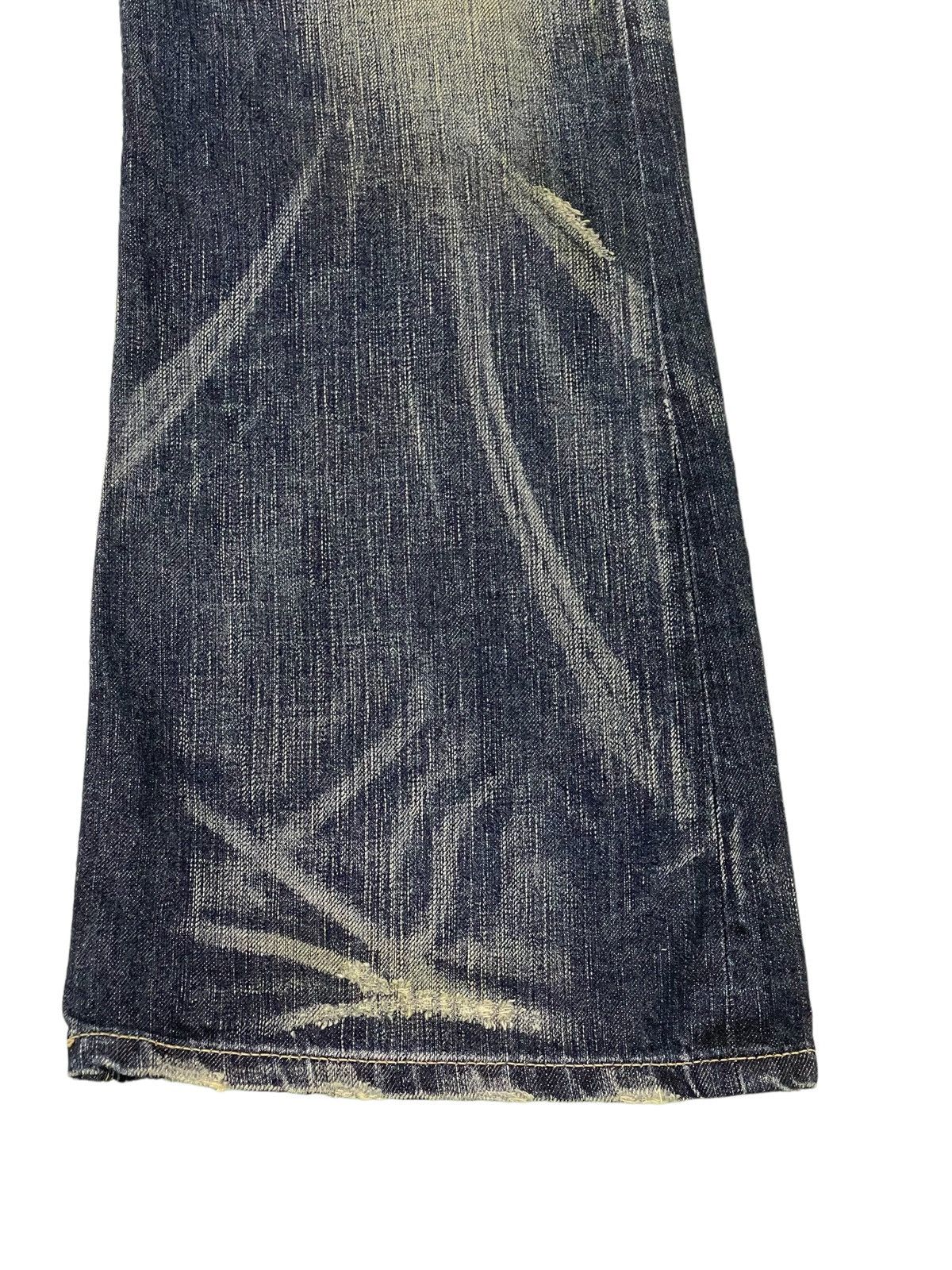 Edwin Flare Jeans Edwin Acid Wash Clawmark Denim Boot Cut 2🟦6 Size US 33 - 4 Thumbnail