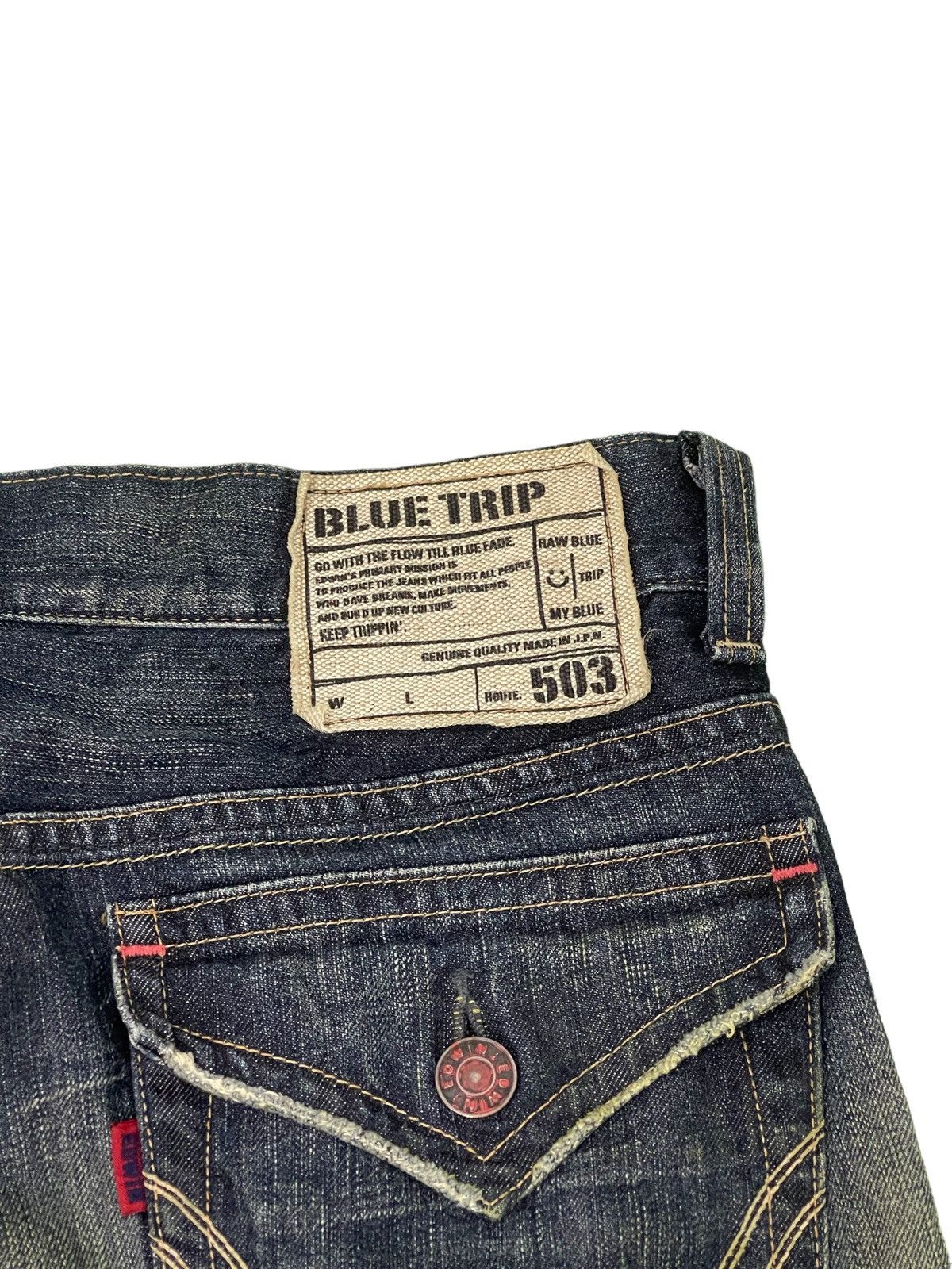 Edwin Flare Jeans Edwin Acid Wash Clawmark Denim Boot Cut 2🟦6 Size US 33 - 20 Thumbnail