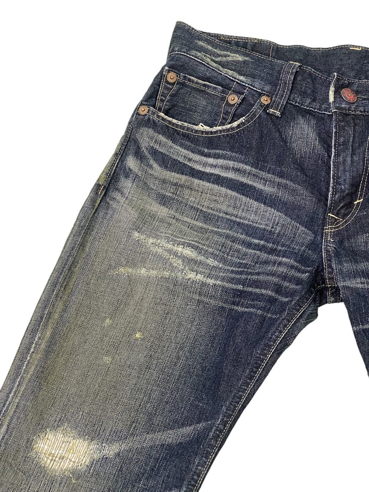 Edwin Flare Jeans Edwin Acid Wash Clawmark Denim Boot Cut 2🟦6 Size US 33 - 9 Thumbnail
