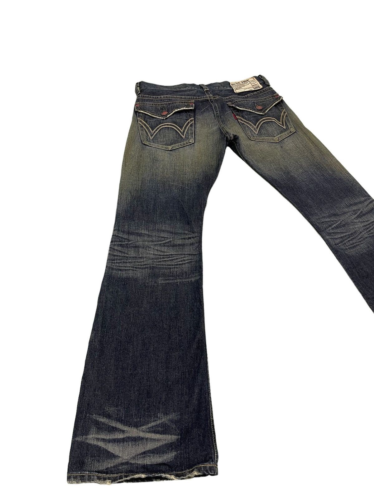 Edwin Flare Jeans Edwin Acid Wash Clawmark Denim Boot Cut 2🟦6 Size US 33 - 12 Thumbnail