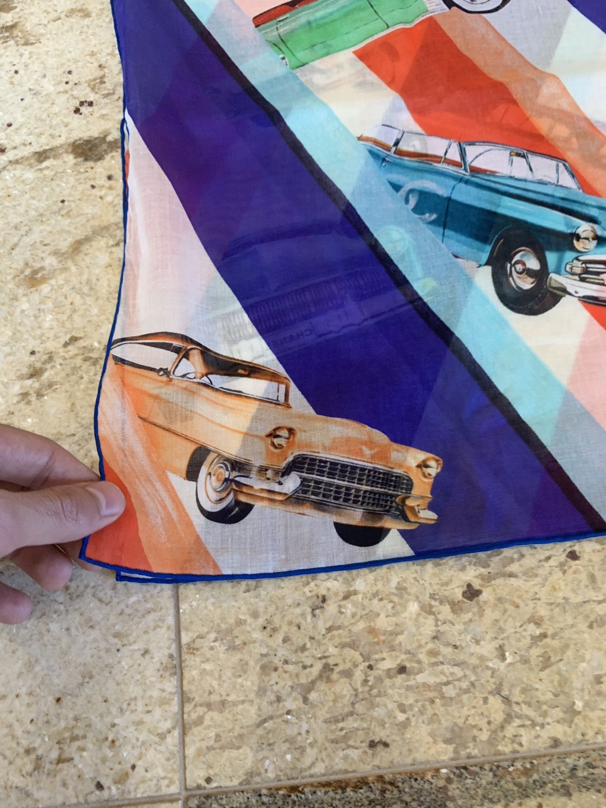 Chanel Cars All Over Scarf in Multicolor Size ONE SIZE - 3 Thumbnail