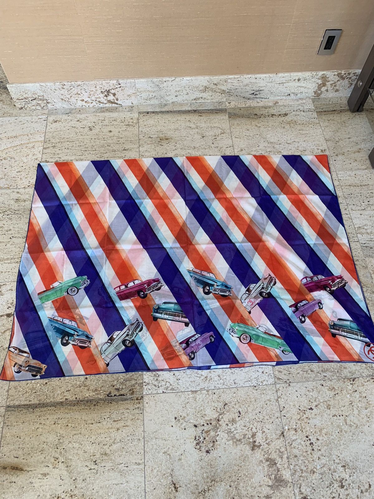 Chanel Cars All Over Scarf in Multicolor Size ONE SIZE - 1 Thumbnail