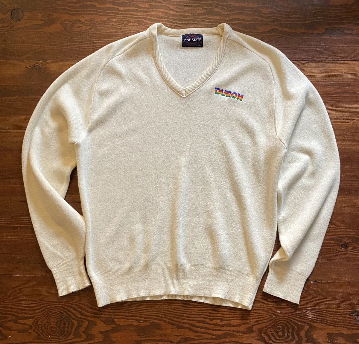 Vintage Vintage 90’s Duron Paint Embroidery V-Neck Sweater Size US L / EU 52-54 / 3 - 1 Thumbnail
