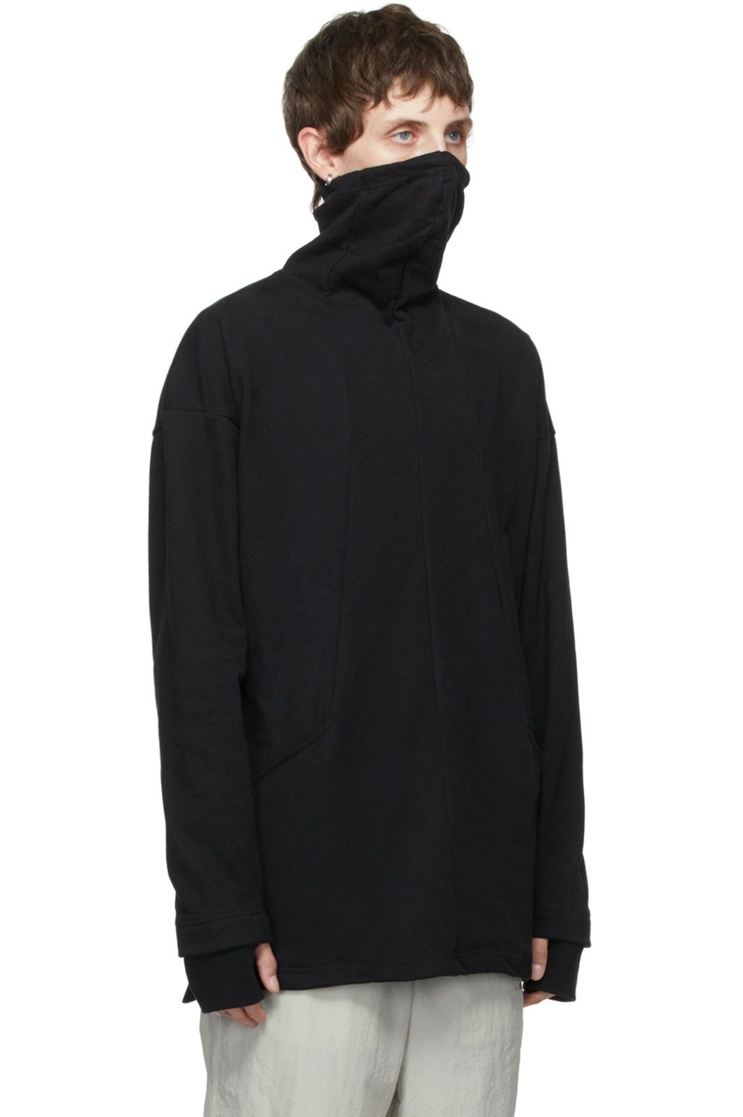 The Viridi-anne Like New, Black Masked Neck Sweatshirt - FINAL DROP Size US L / EU 52-54 / 3 - 2 Thumbnail