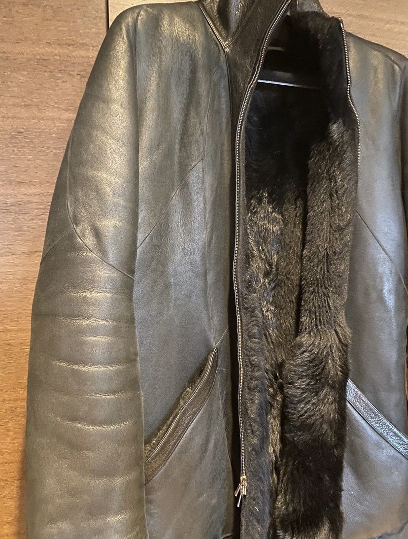 Inaisce Shearling Leather Jacket Size US XL / EU 56 / 4 - 6 Thumbnail