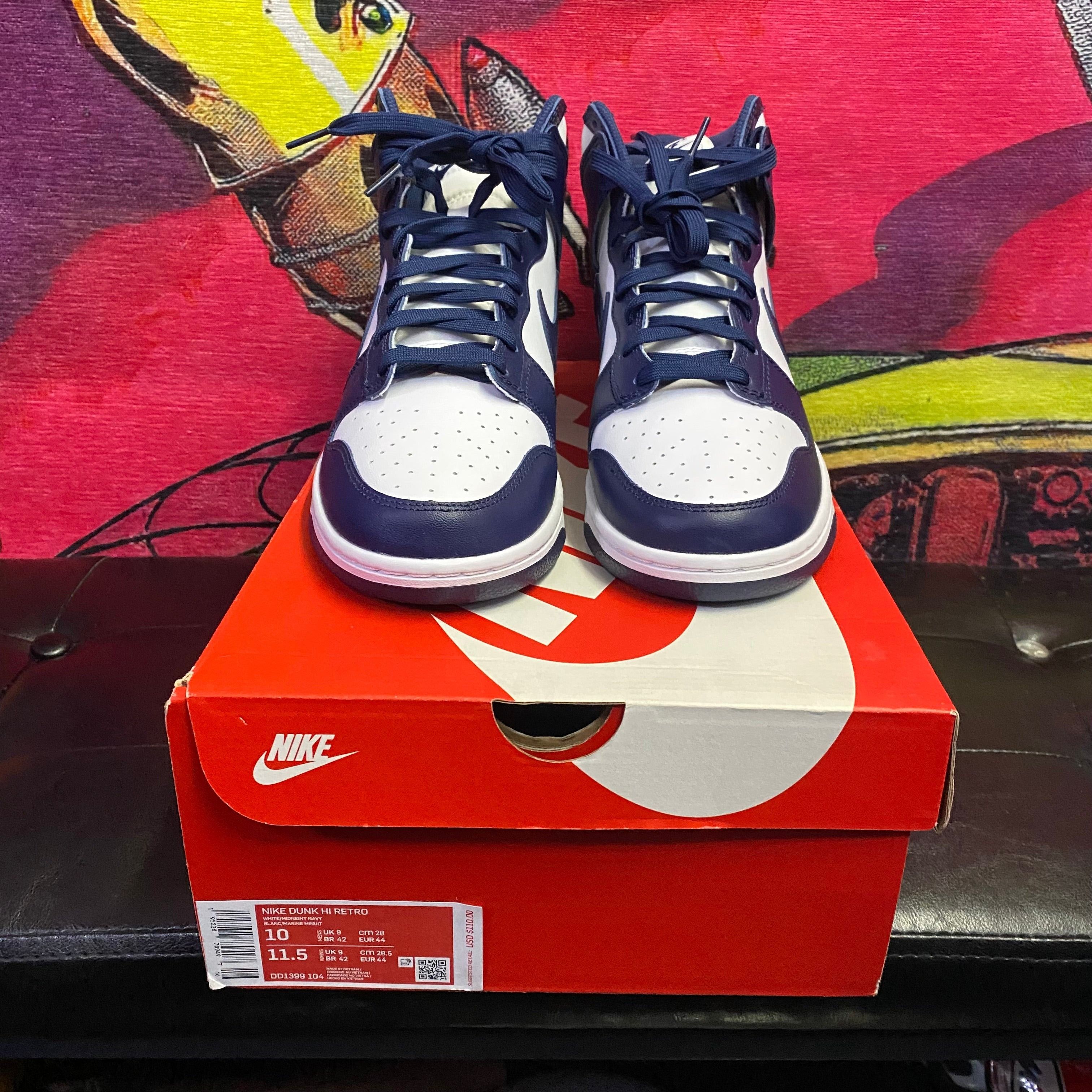 Nike New Nike Dunk High Championship Navy Size 10 Size US 10 / EU 43 - 3 Thumbnail