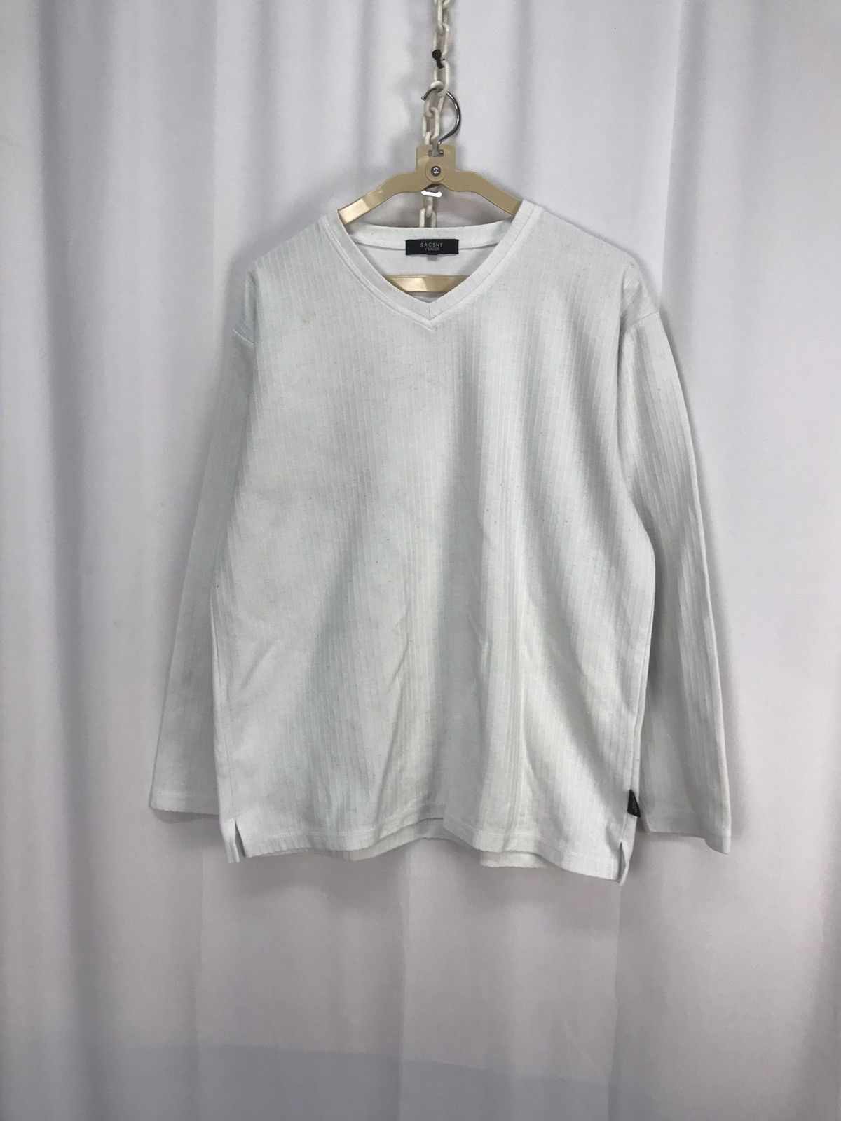 Japanese Brand × Yohji Yamamoto Sacsny y’saccs long sleeve vneck shirt by yohji Yamamoto Size US L / EU 52-54 / 3 - 8 Thumbnail