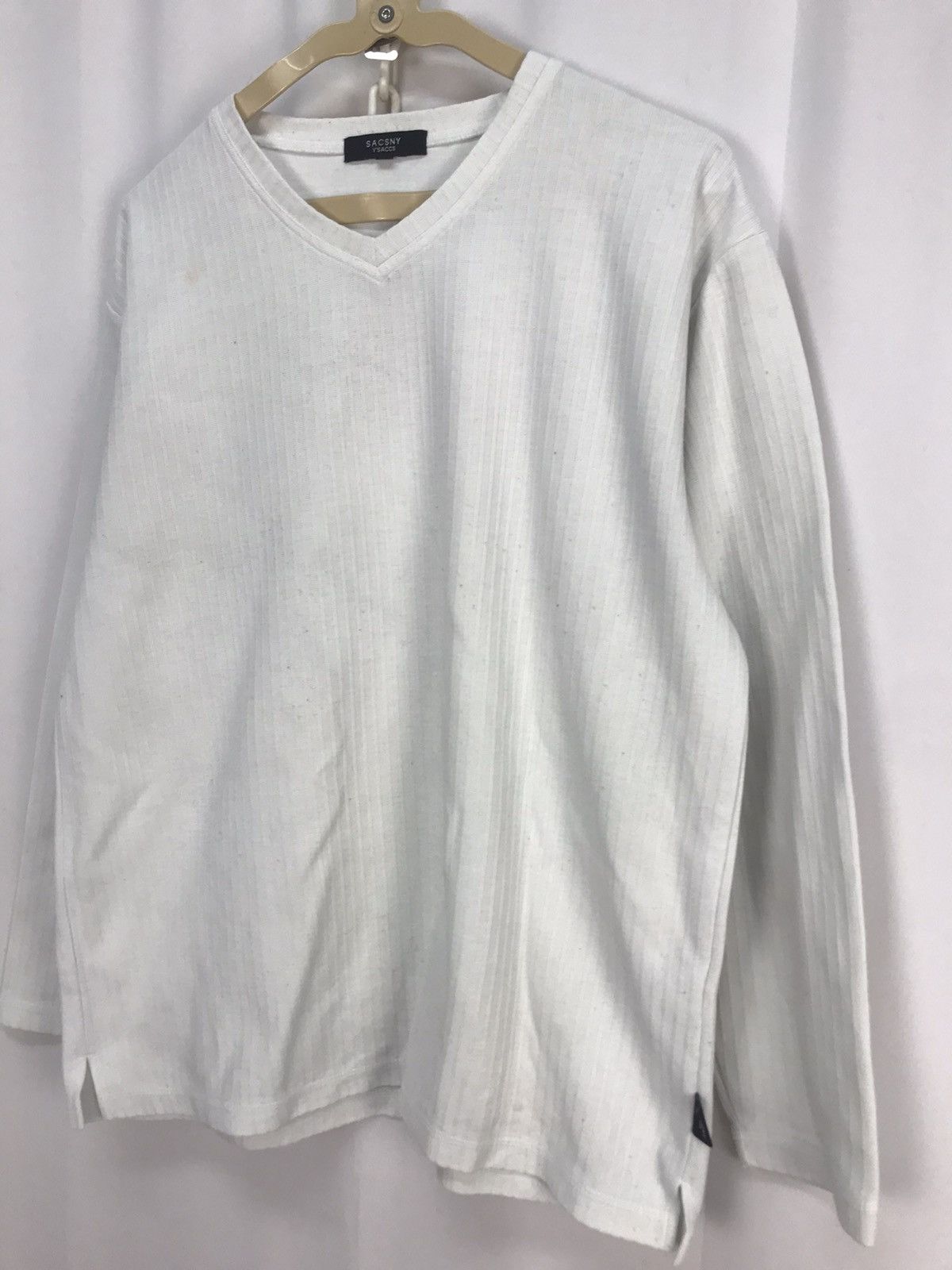 Japanese Brand × Yohji Yamamoto Sacsny y’saccs long sleeve vneck shirt by yohji Yamamoto Size US L / EU 52-54 / 3 - 6 Thumbnail