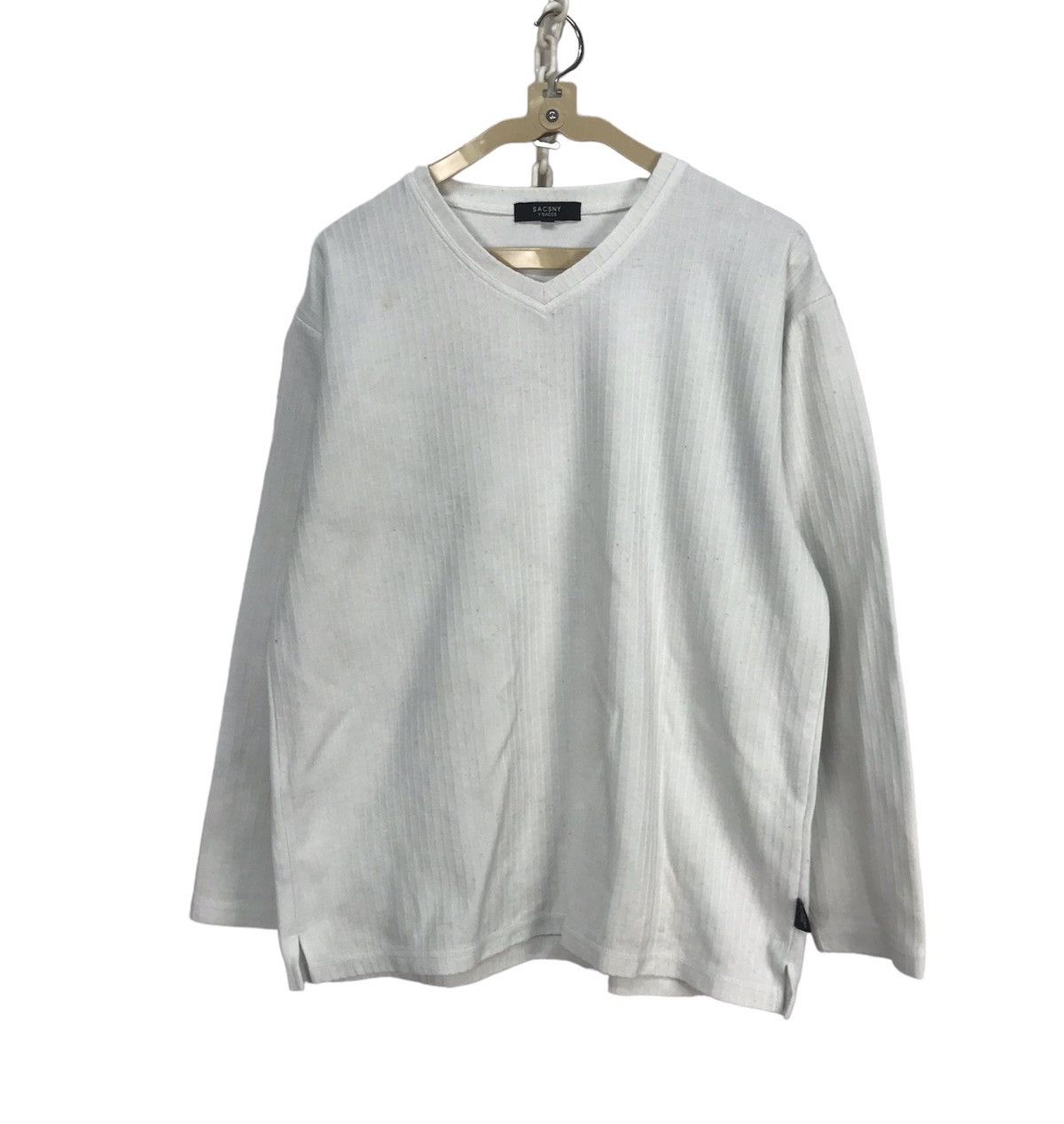 Japanese Brand × Yohji Yamamoto Sacsny y’saccs long sleeve vneck shirt by yohji Yamamoto Size US L / EU 52-54 / 3 - 1 Thumbnail