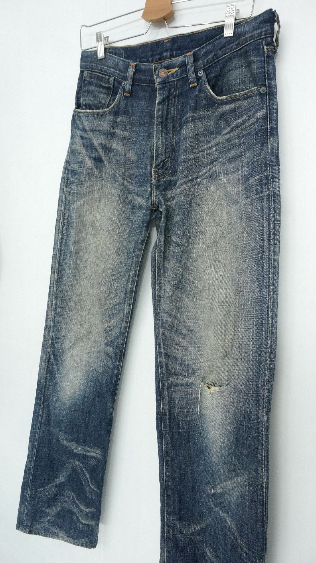 Levi's Vintage Clothing Levi's 552 Japan Vintage 90s Distressed Aging Jeans LF2 Size US 31 - 2 Thumbnail