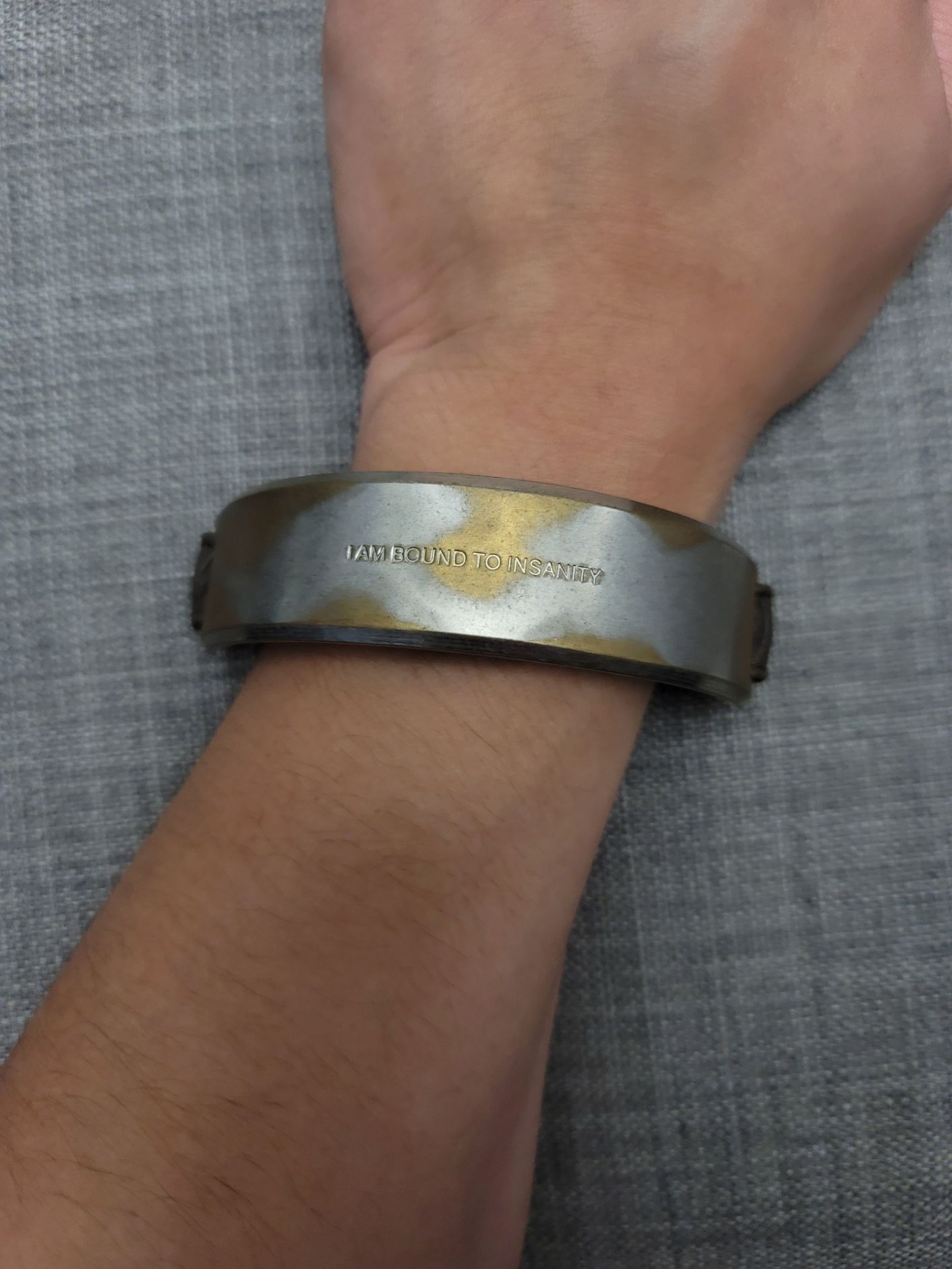Julius FINAL DROP I am Bound to Insanity Brass leather bracelet Size ONE SIZE - 3 Thumbnail