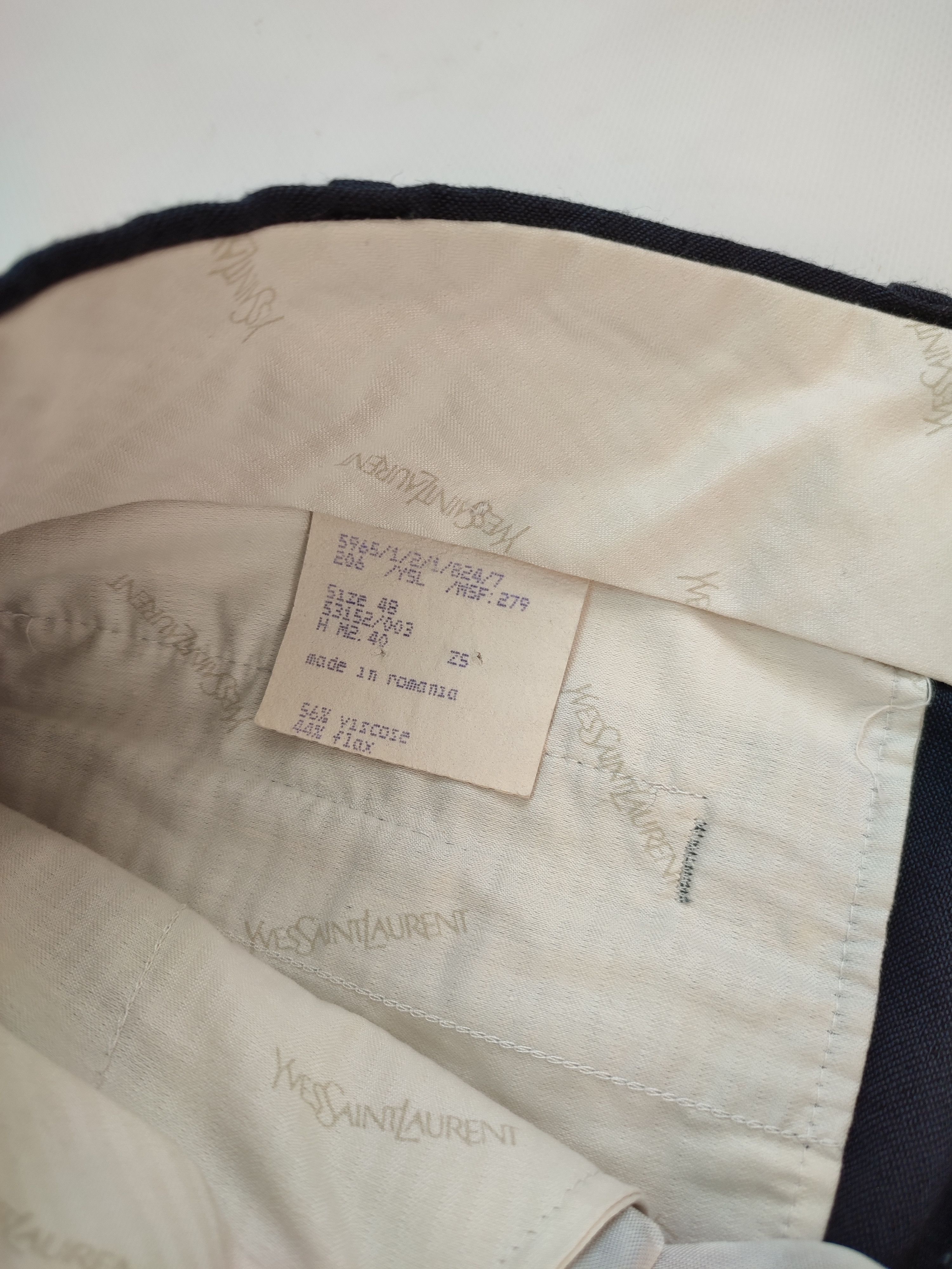 Yves Saint Laurent YSL Pour Homme Grey Flax Pants Size US 32 / EU 48 - 9 Thumbnail