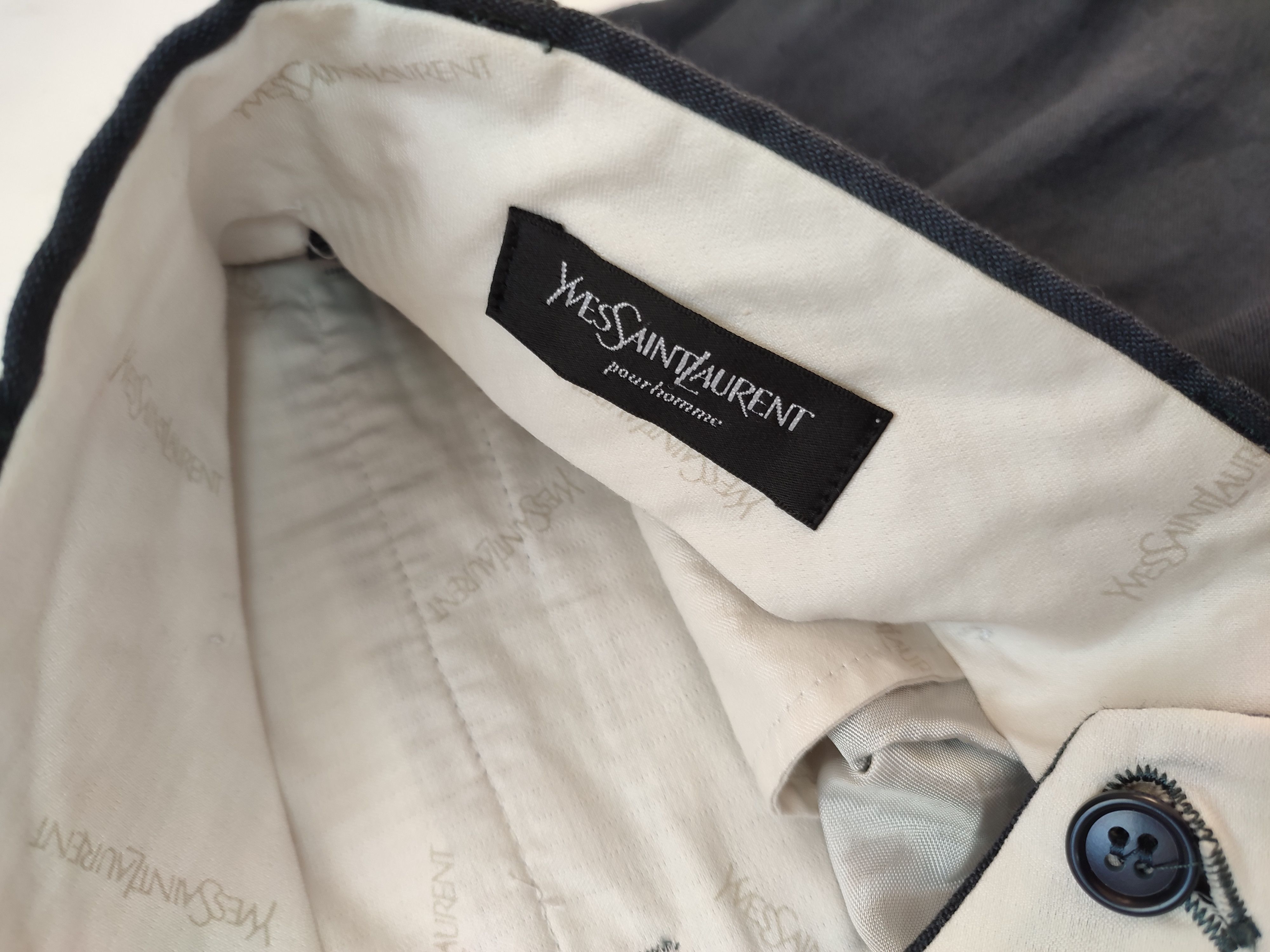 Yves Saint Laurent YSL Pour Homme Grey Flax Pants Size US 32 / EU 48 - 8 Thumbnail