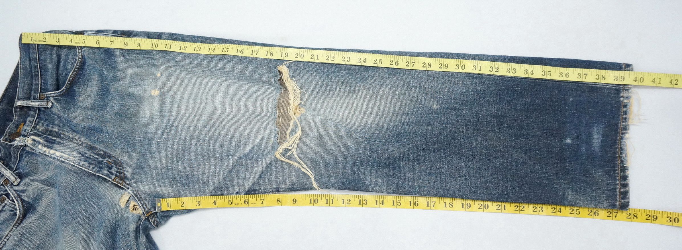 Edwin EDWIN Vintage Distressed Blown Knee Jeans Size US 30 / EU 46 - 16 Thumbnail
