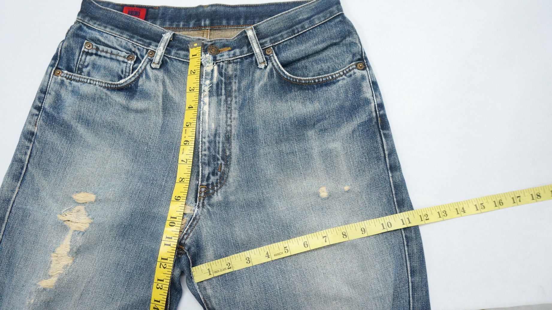 Edwin EDWIN Vintage Distressed Blown Knee Jeans Size US 30 / EU 46 - 15 Thumbnail