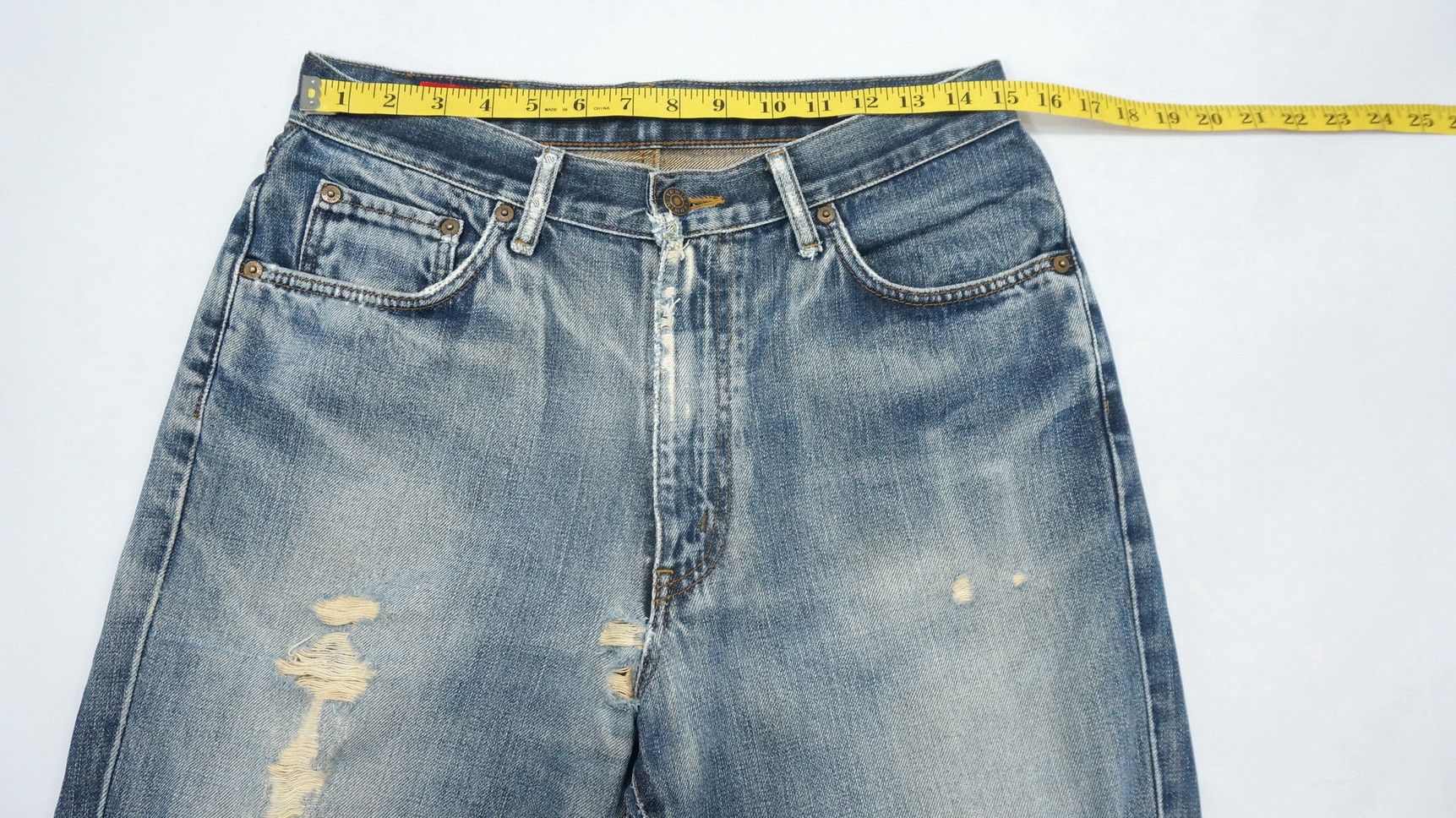 Edwin EDWIN Vintage Distressed Blown Knee Jeans Size US 30 / EU 46 - 14 Thumbnail