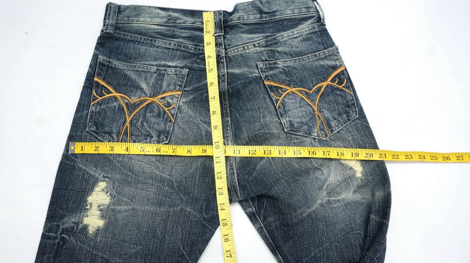 Japanese Brand 🔥🔥 Vintage Japan ANN DO Boro Tribal Flared Jeans Size US 32 / EU 48 - 16 Thumbnail