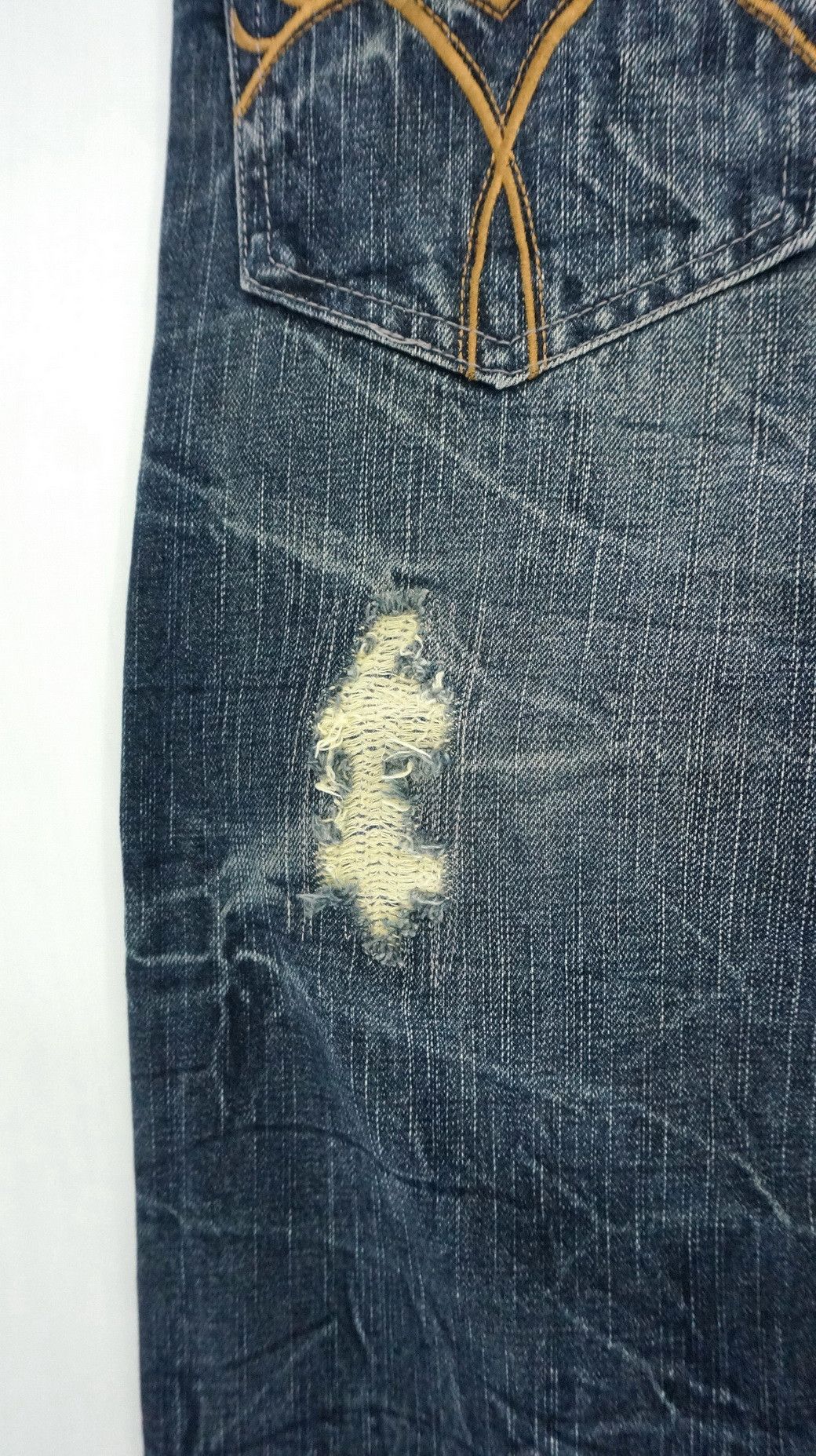 Japanese Brand 🔥🔥 Vintage Japan ANN DO Boro Tribal Flared Jeans Size US 32 / EU 48 - 10 Thumbnail