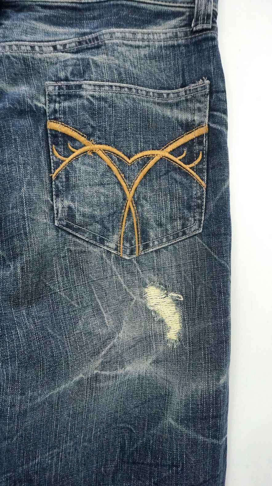 Japanese Brand 🔥🔥 Vintage Japan ANN DO Boro Tribal Flared Jeans Size US 32 / EU 48 - 9 Thumbnail